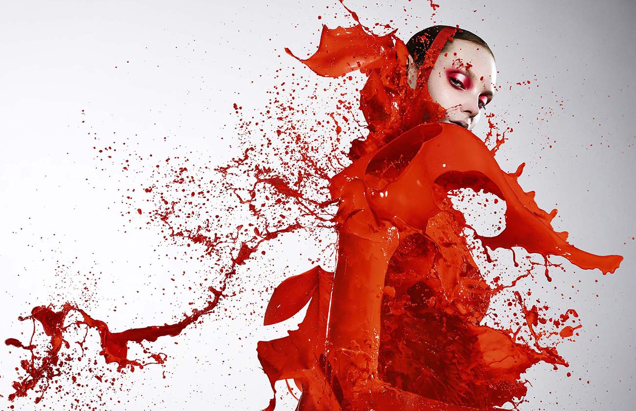 iain crawford beauty photography paint red