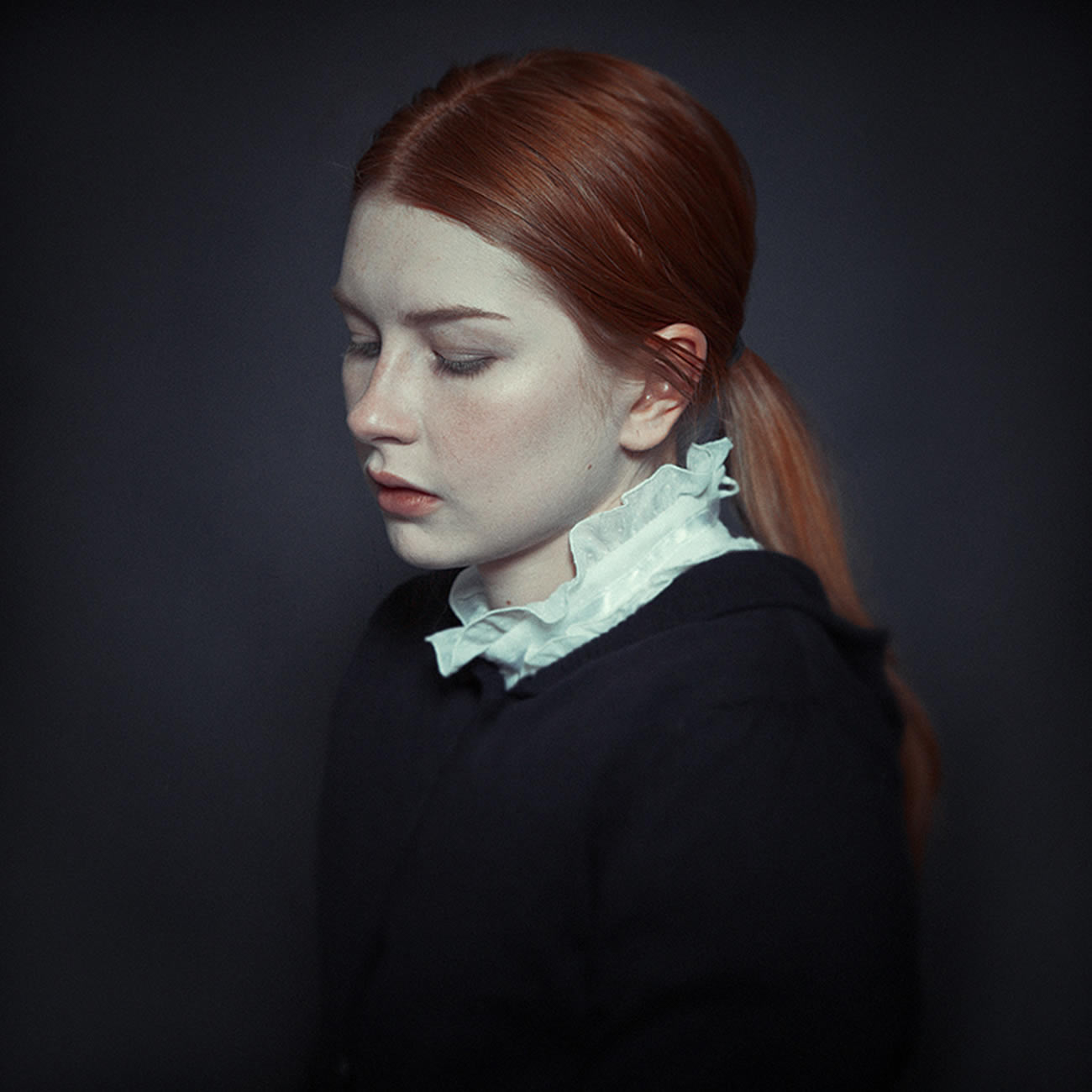 red hair girl portrait, photography by Michael Magin