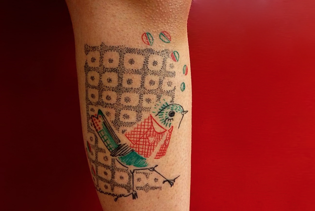 brid sketch tattoo by bouits