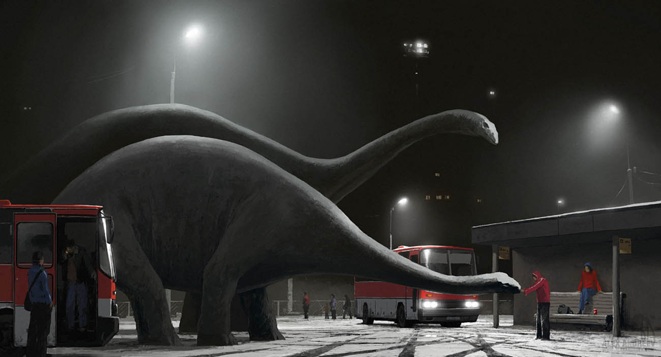 alex andreev dinosaurs digital painting