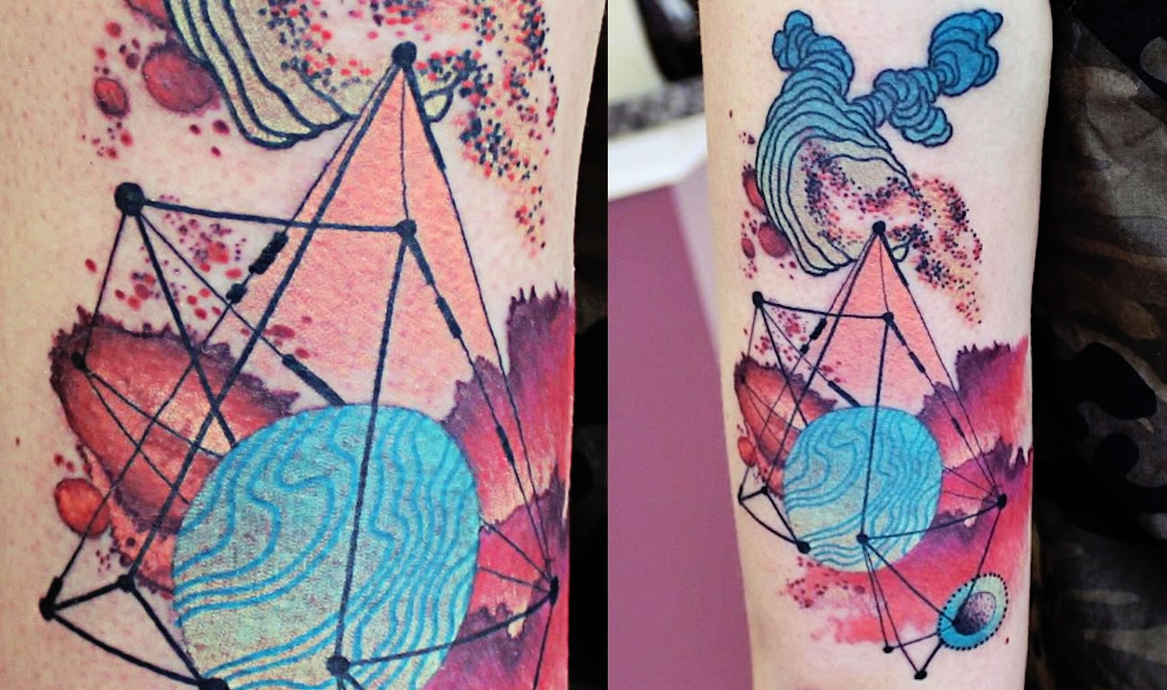 Abstract Constellation tattoo by Cody Eich