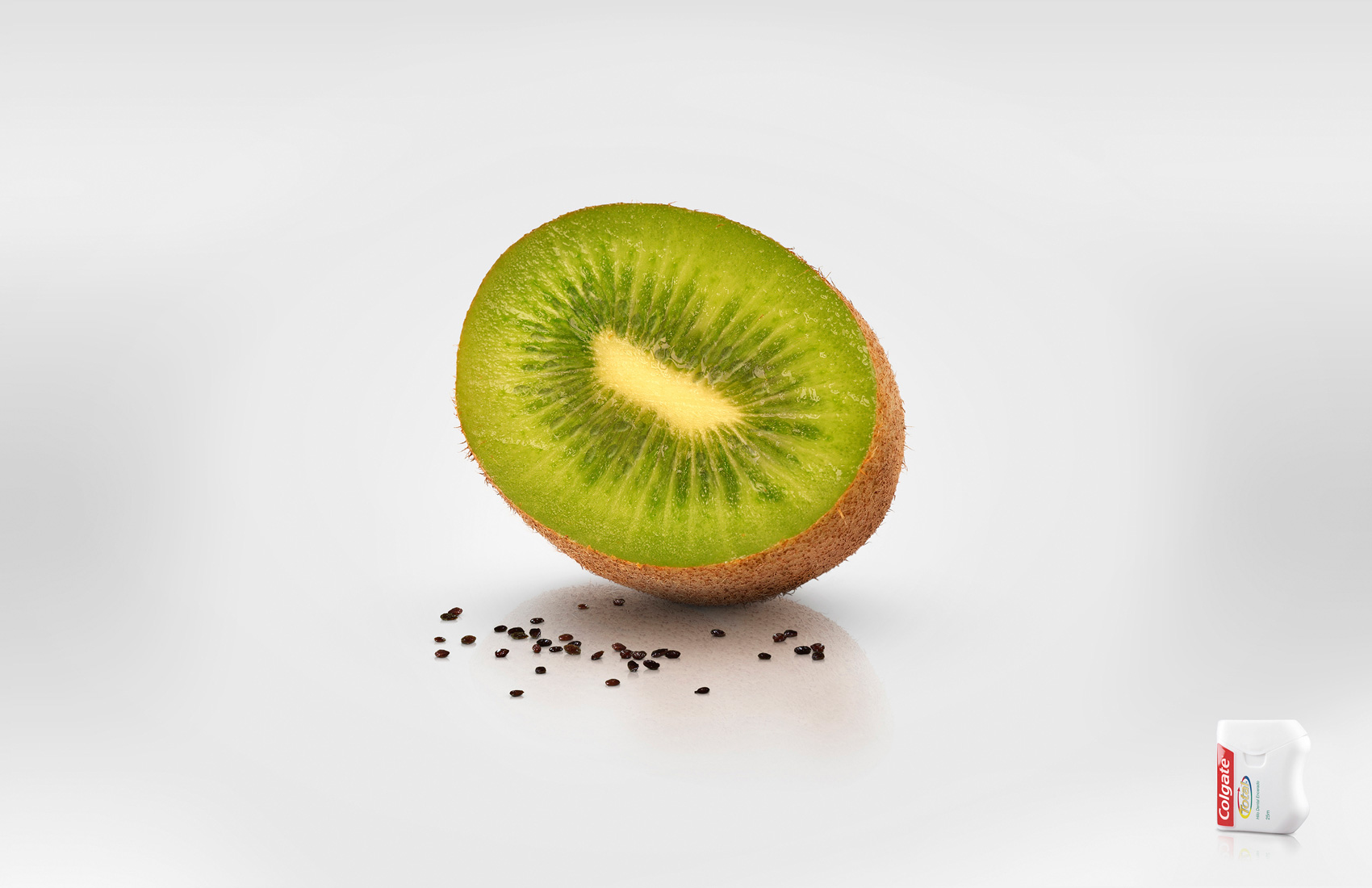 Colgate Dental Floss: Kiwi, print ad poster