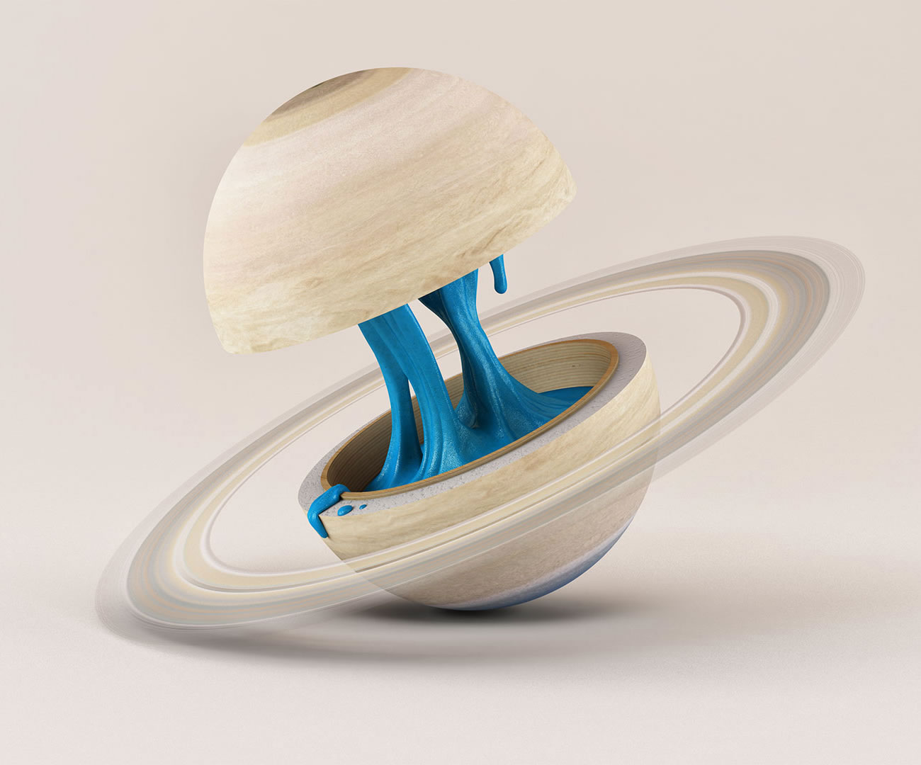 saturn gum inside, planetary anatomy by foreal