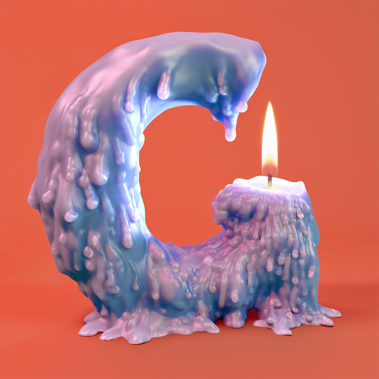 letter g as a candle by foreal