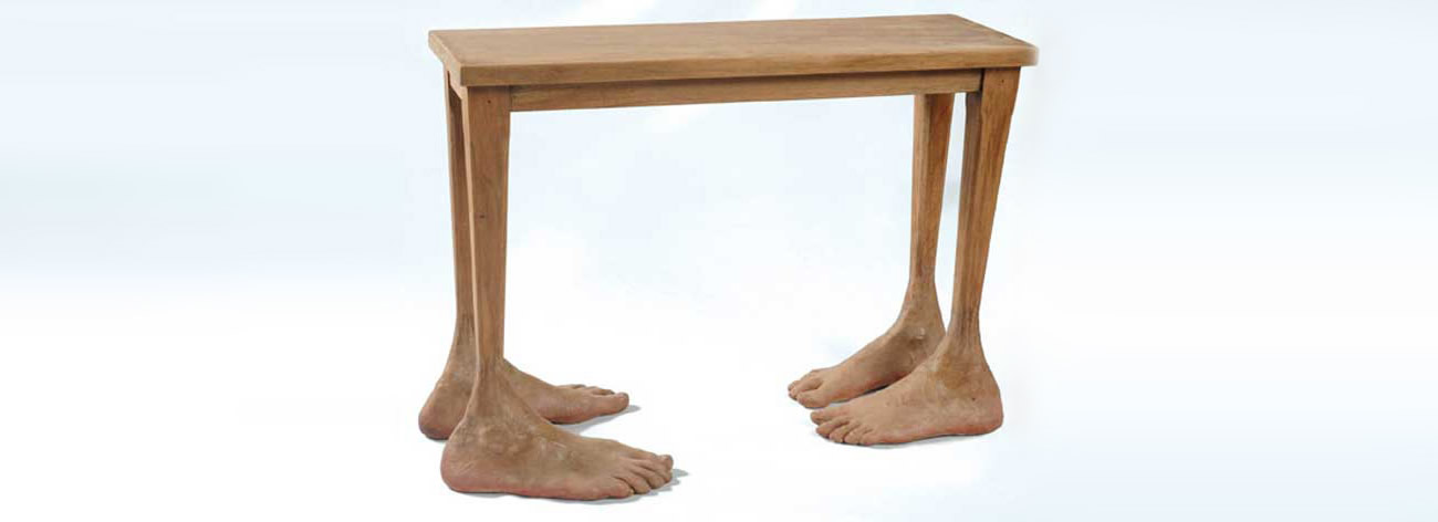 table with feet by gerardo feldstein