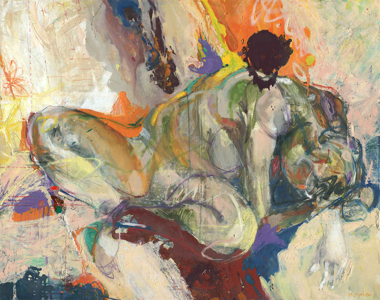 Grigorii Pavlychev abstract nude