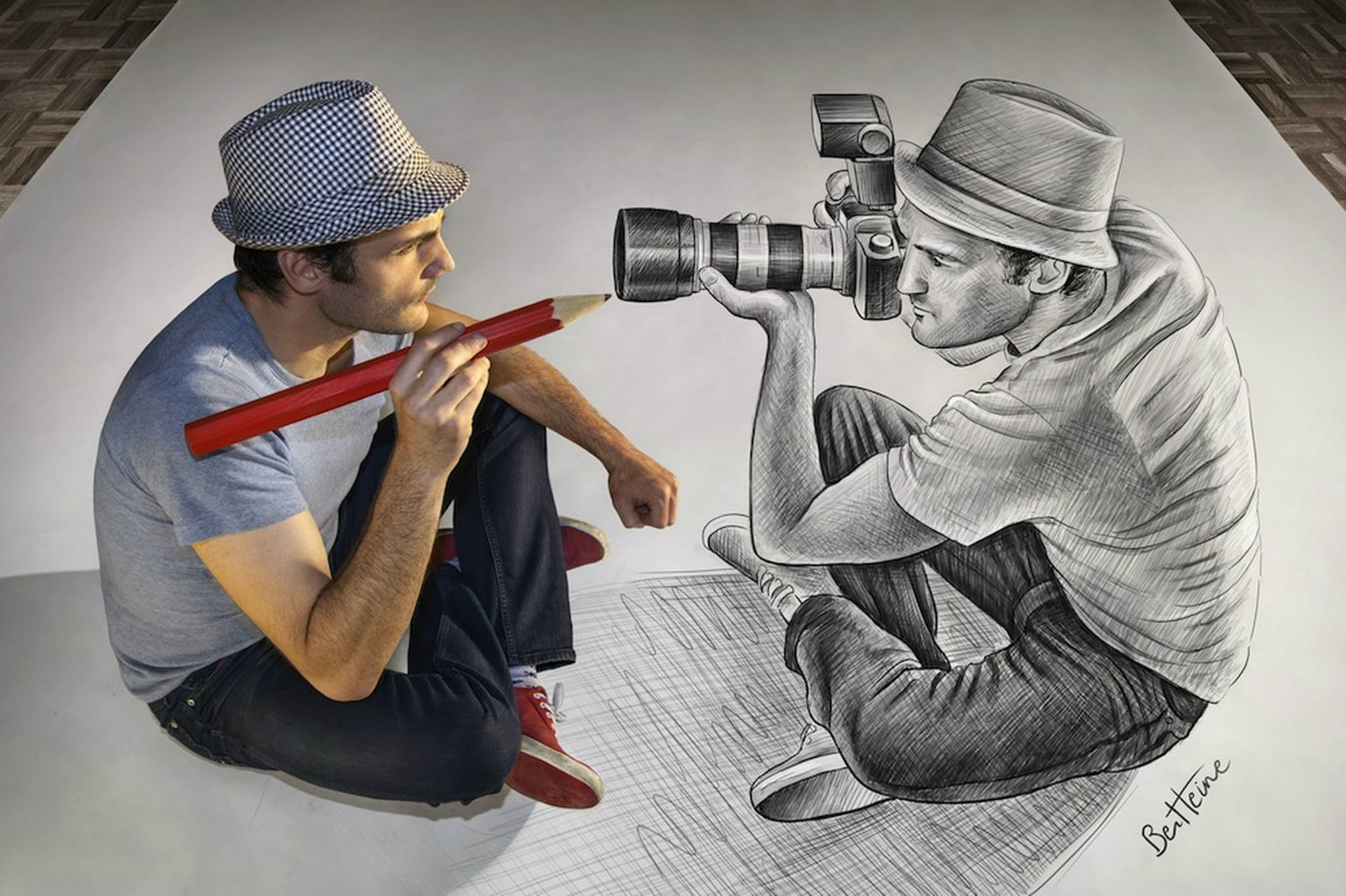 3d pencil portrait ben heines 