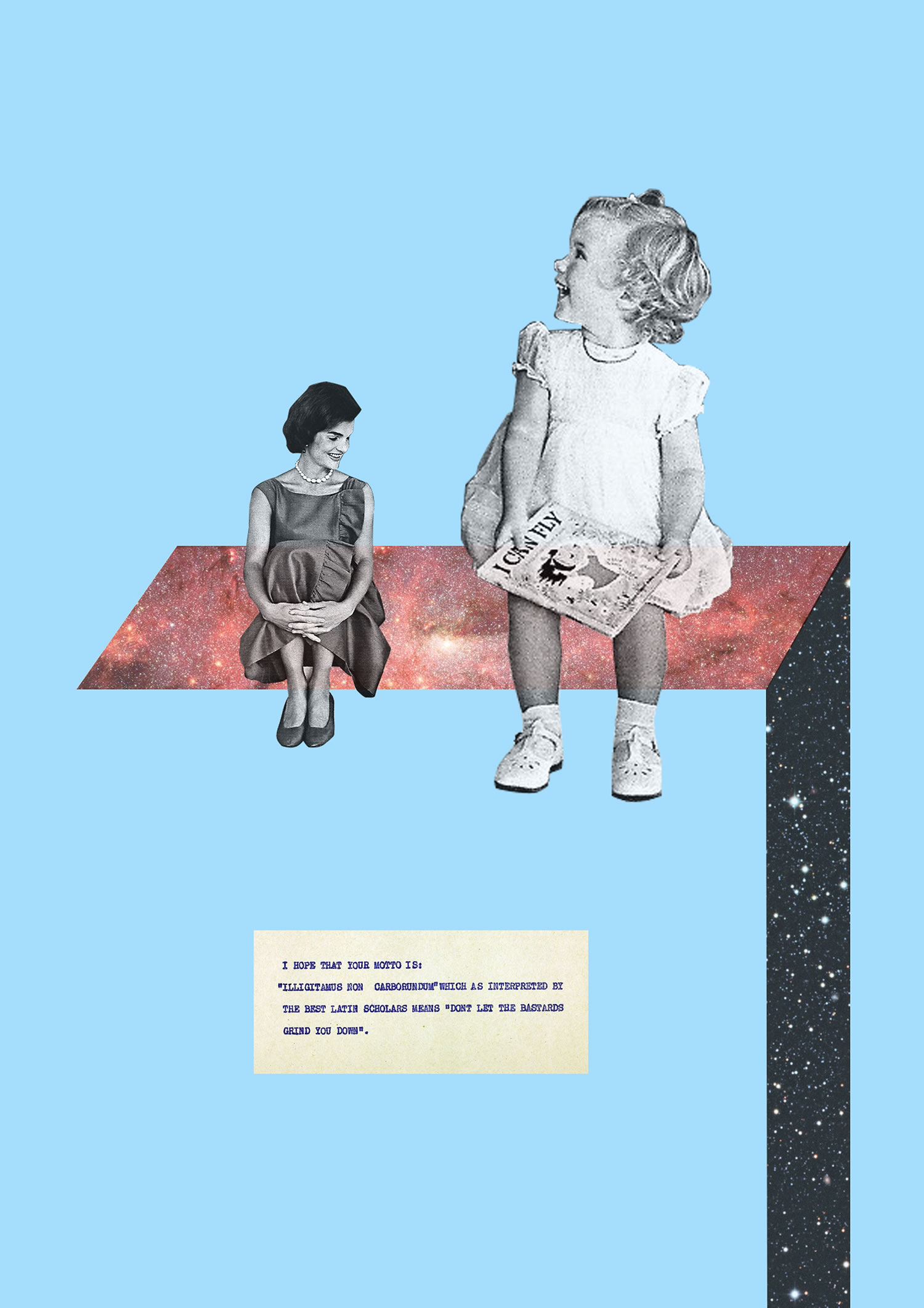 toddler and mom collage by bolin zhang
