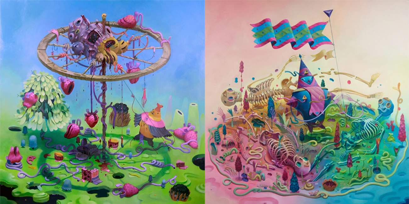 paintings, whimsical by charlie immer