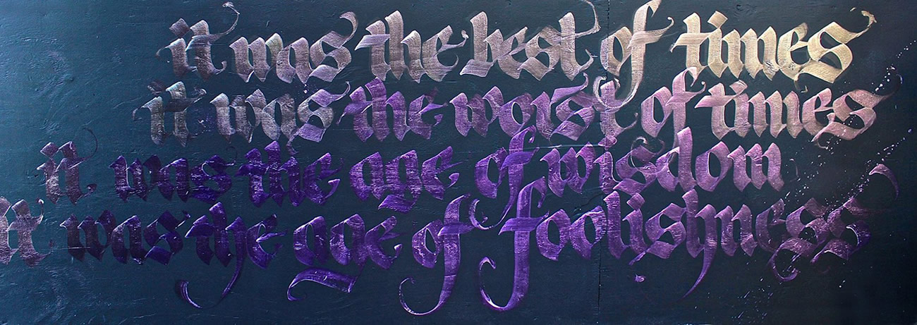 purple letters by Niels Shoe Meulman