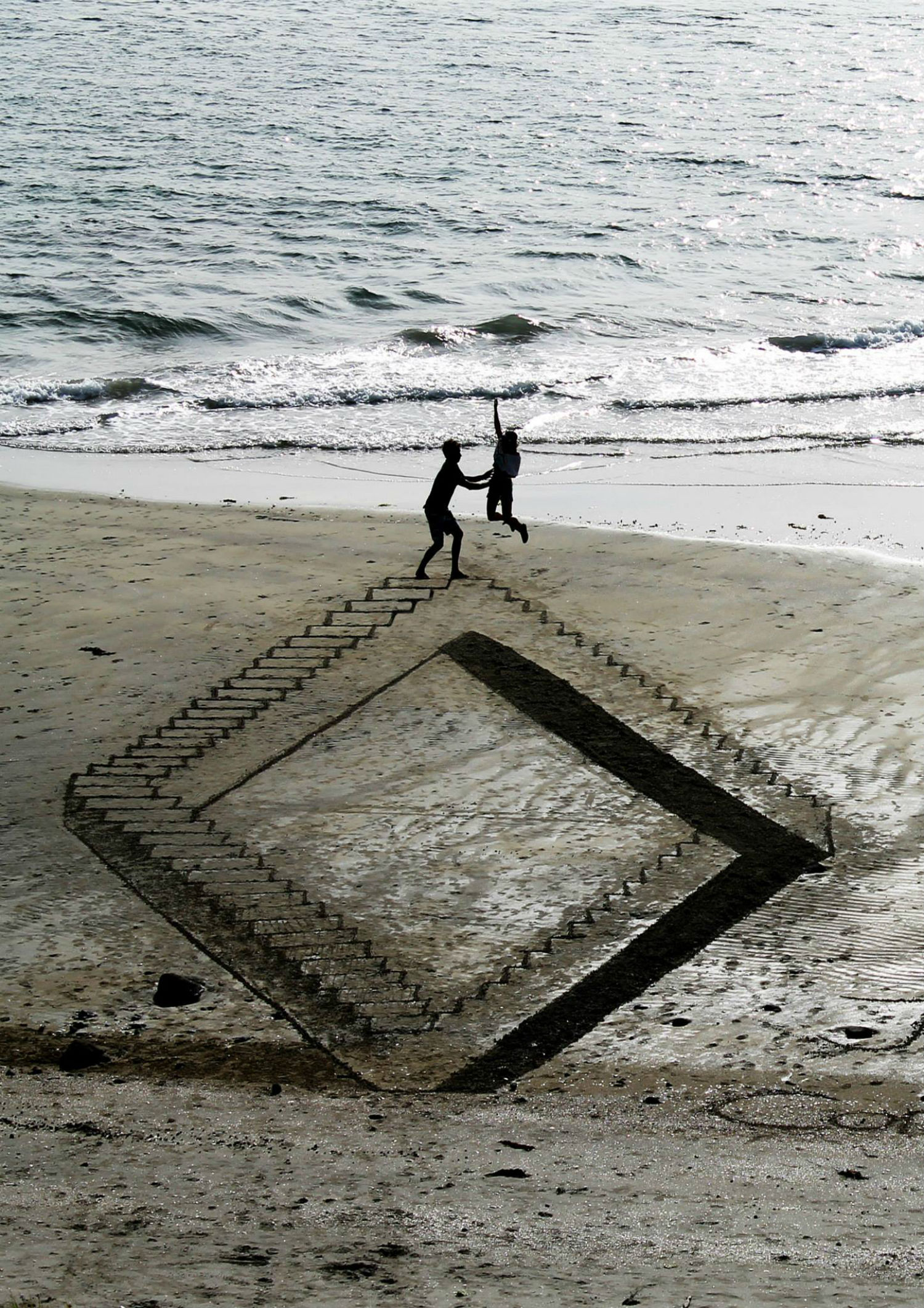 beach art nz 3d steps