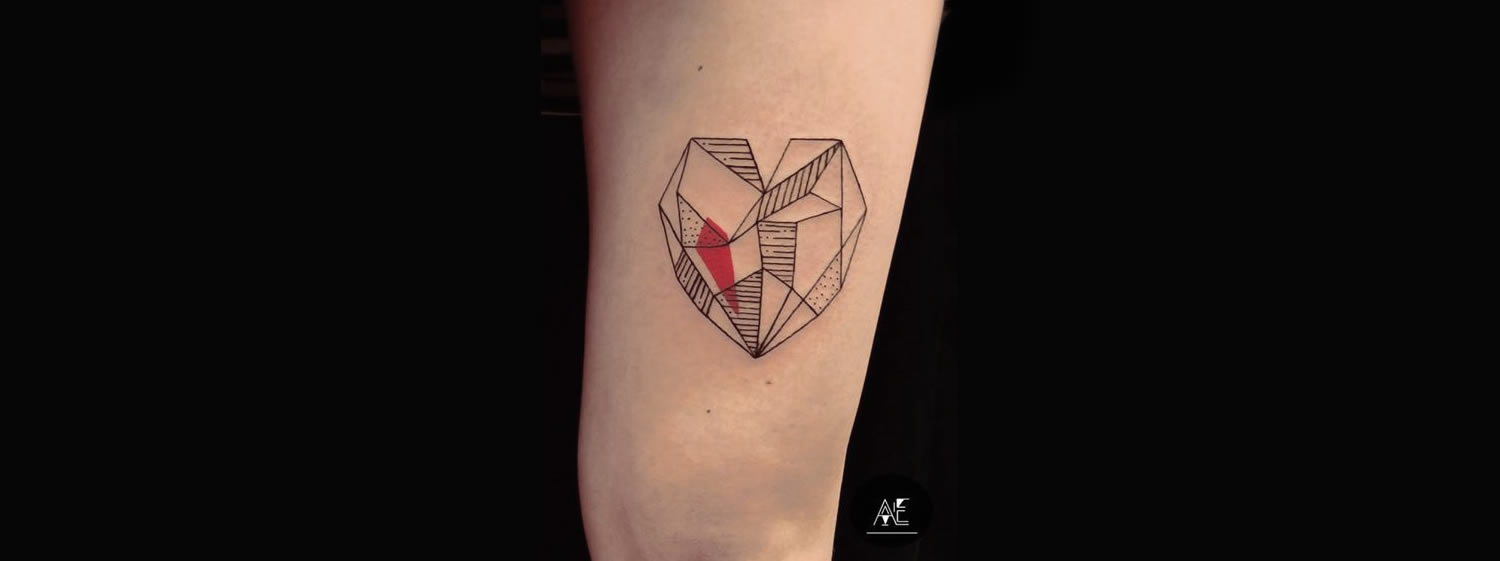 outline heart tattoo by axel ejsmont