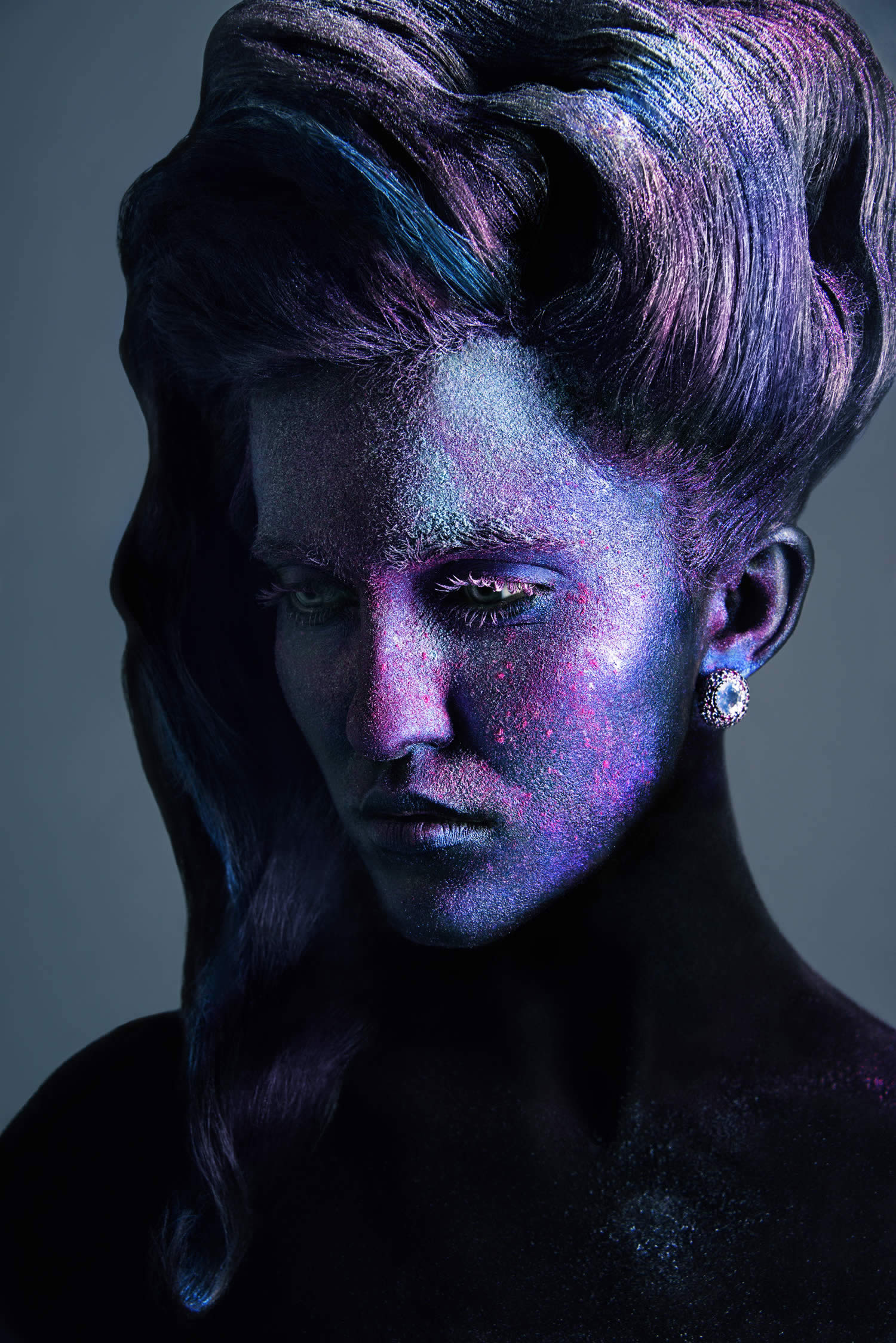 purple face painting by Azaryan Veronica