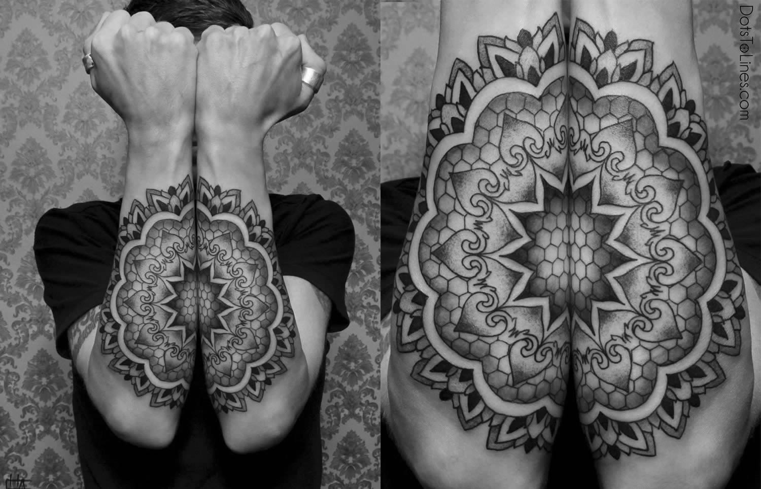 amazing tattoo on arm by by chaim machlev, 2014