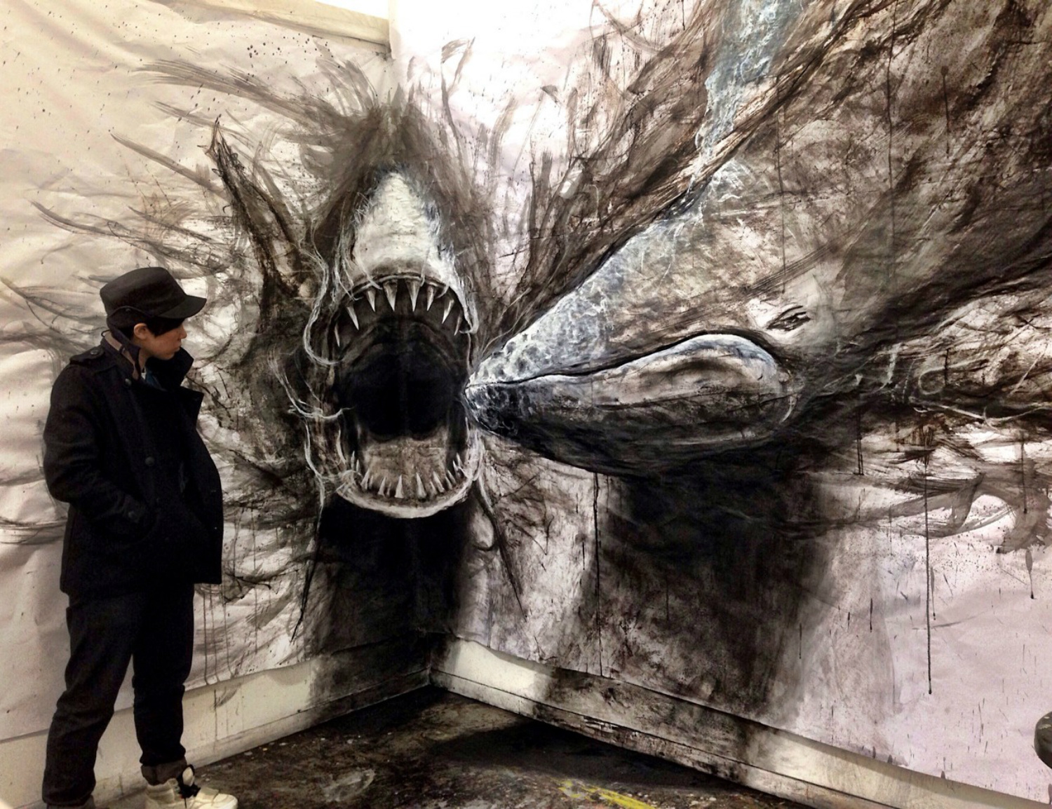 fionat tang artist 3D shark whale 