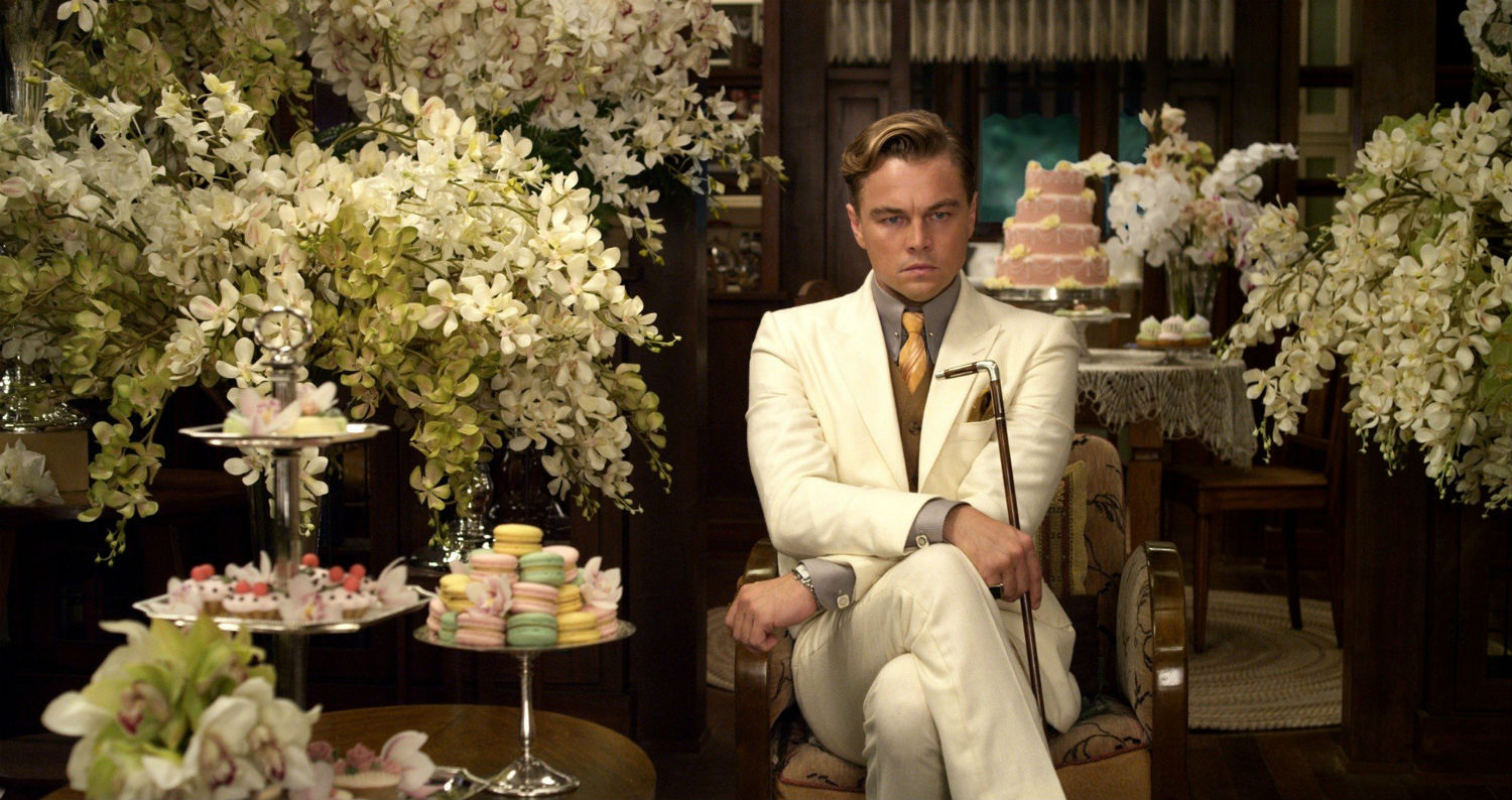 the great gatsby leo di caprio flowers cakes 