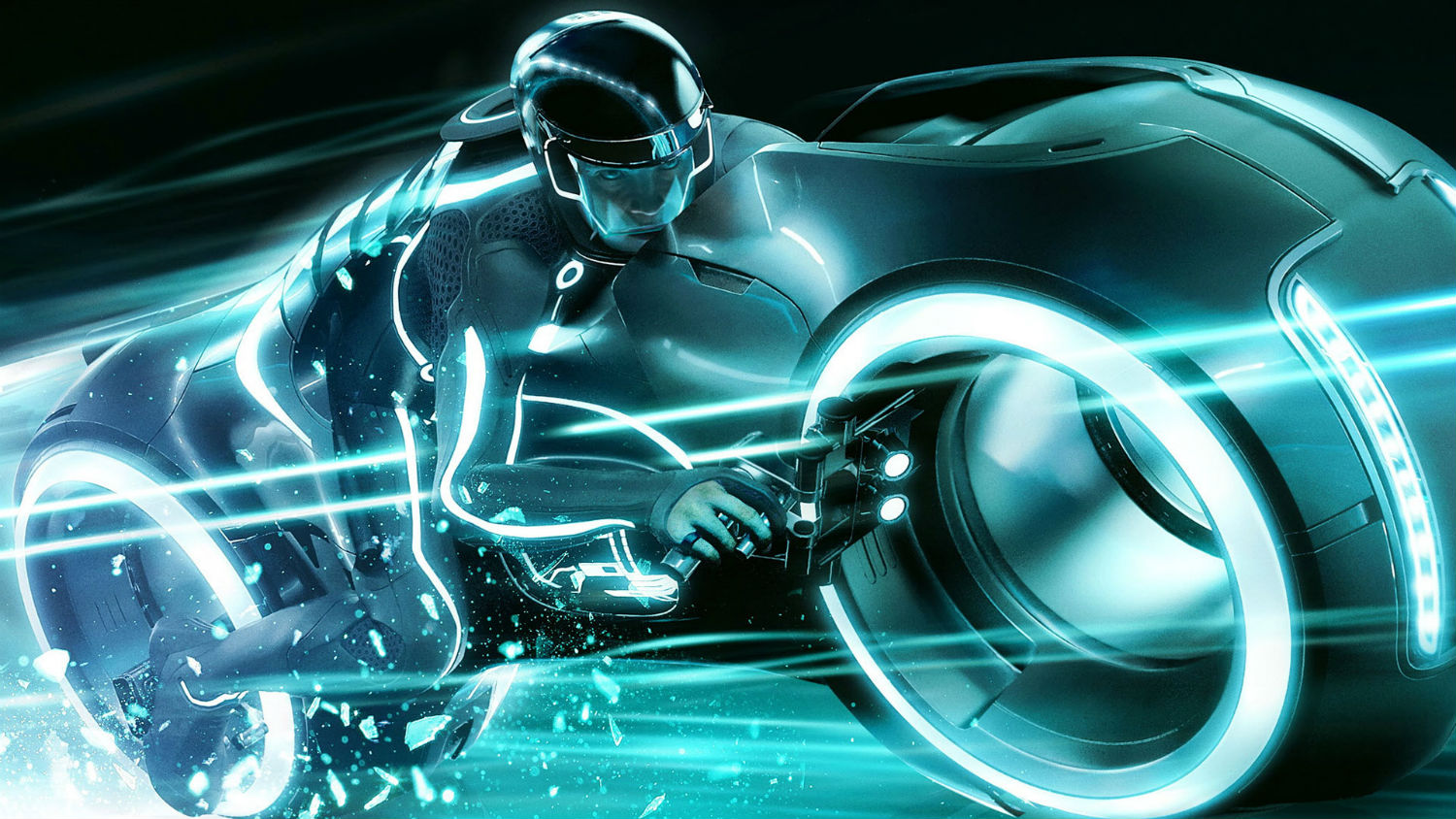 tron legacy futuristic blue 