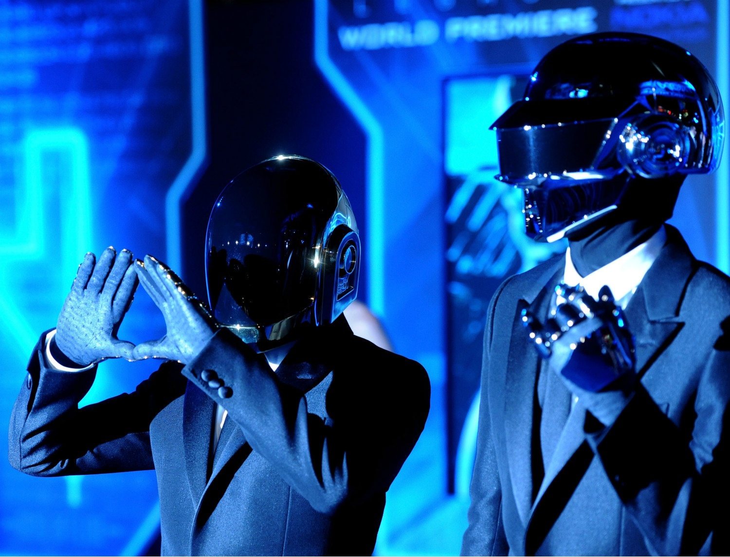 daft punk futuristic blue tron 