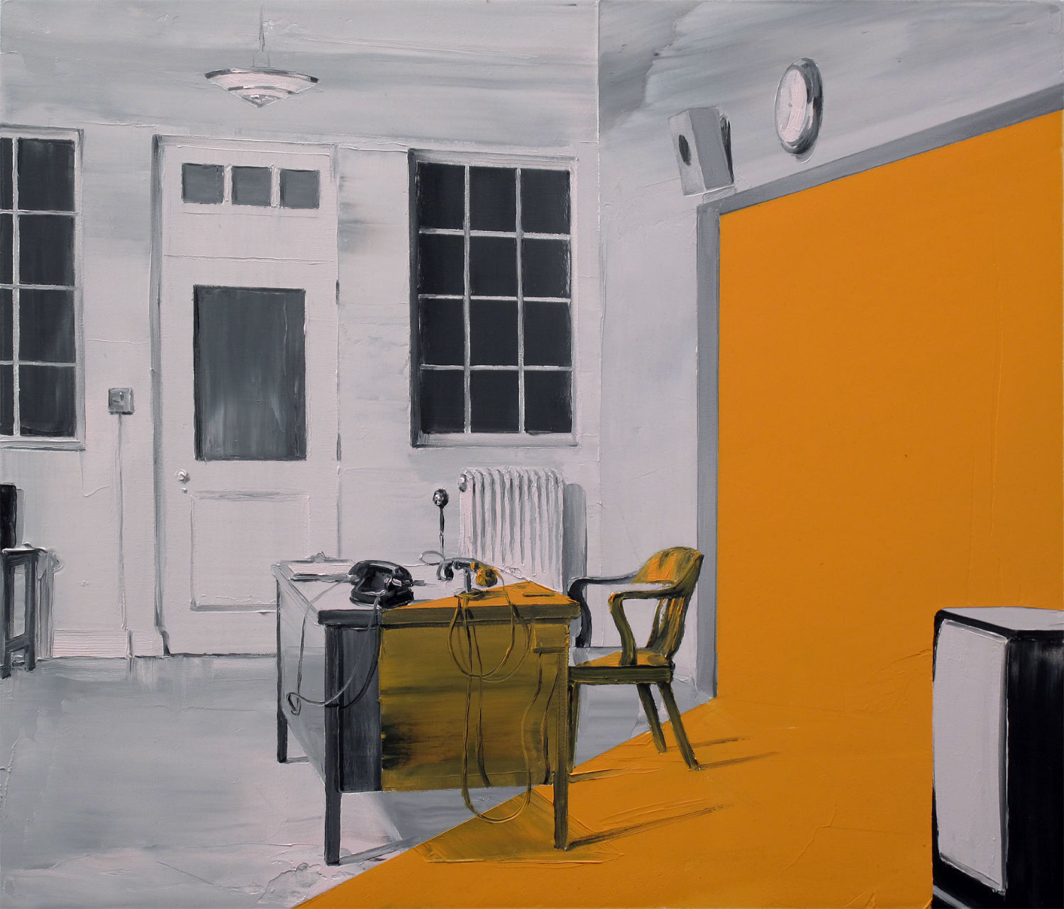 paco pomet desk drawing mustard colour