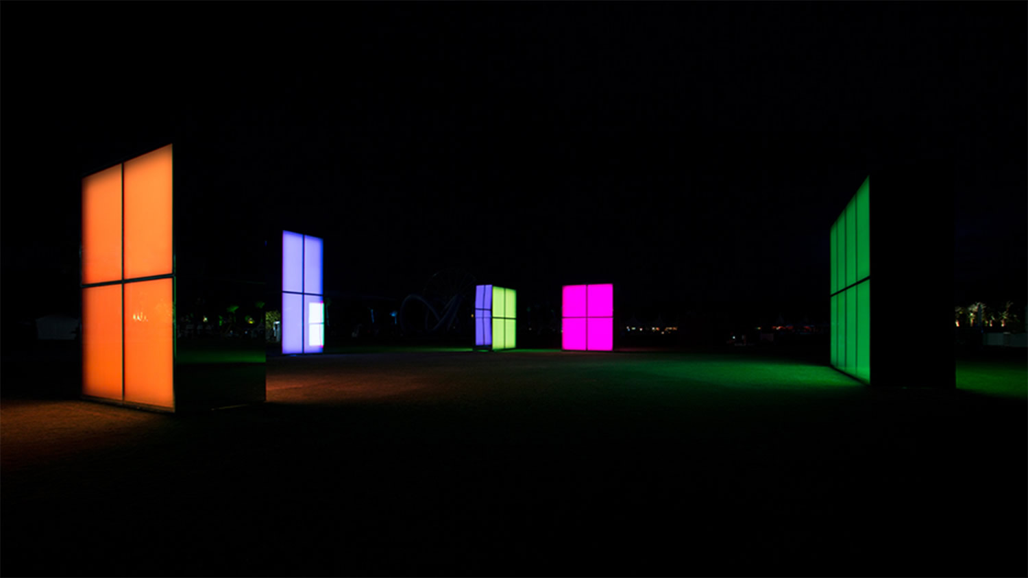 colored blocks in darkness by phillip k smith