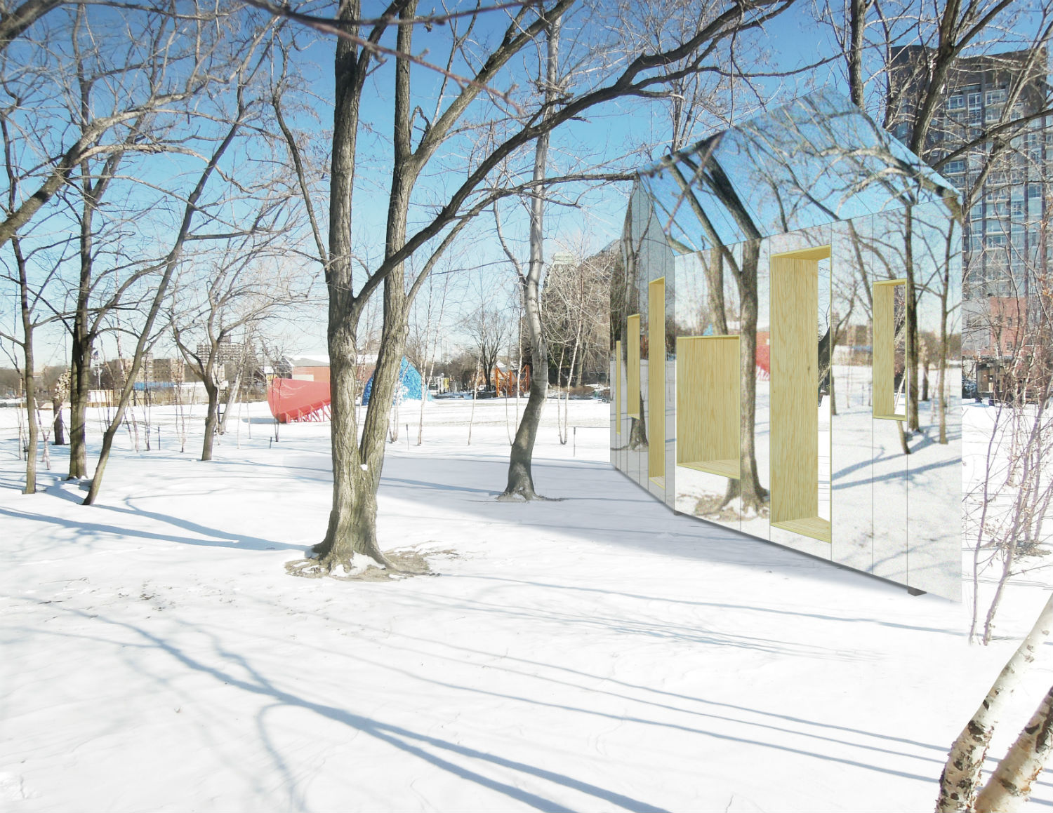 invisible barn snow stpmj architects 