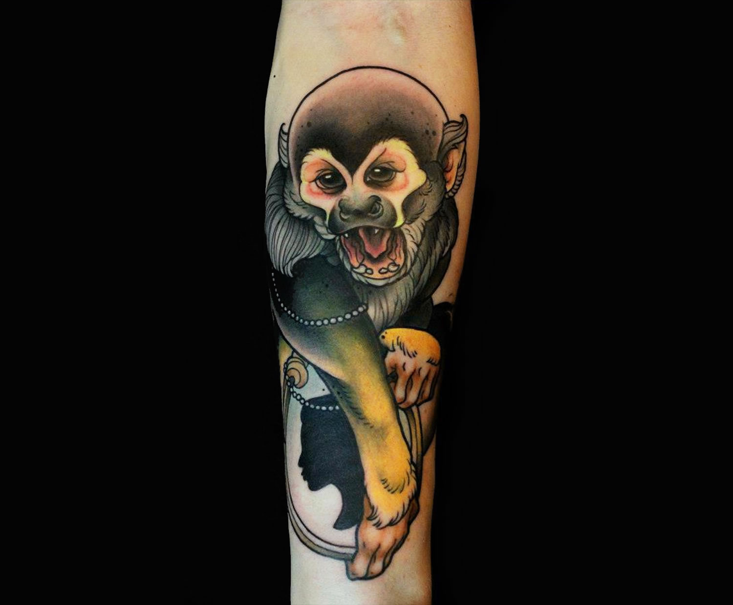 monkey tattoo by daniel gensch