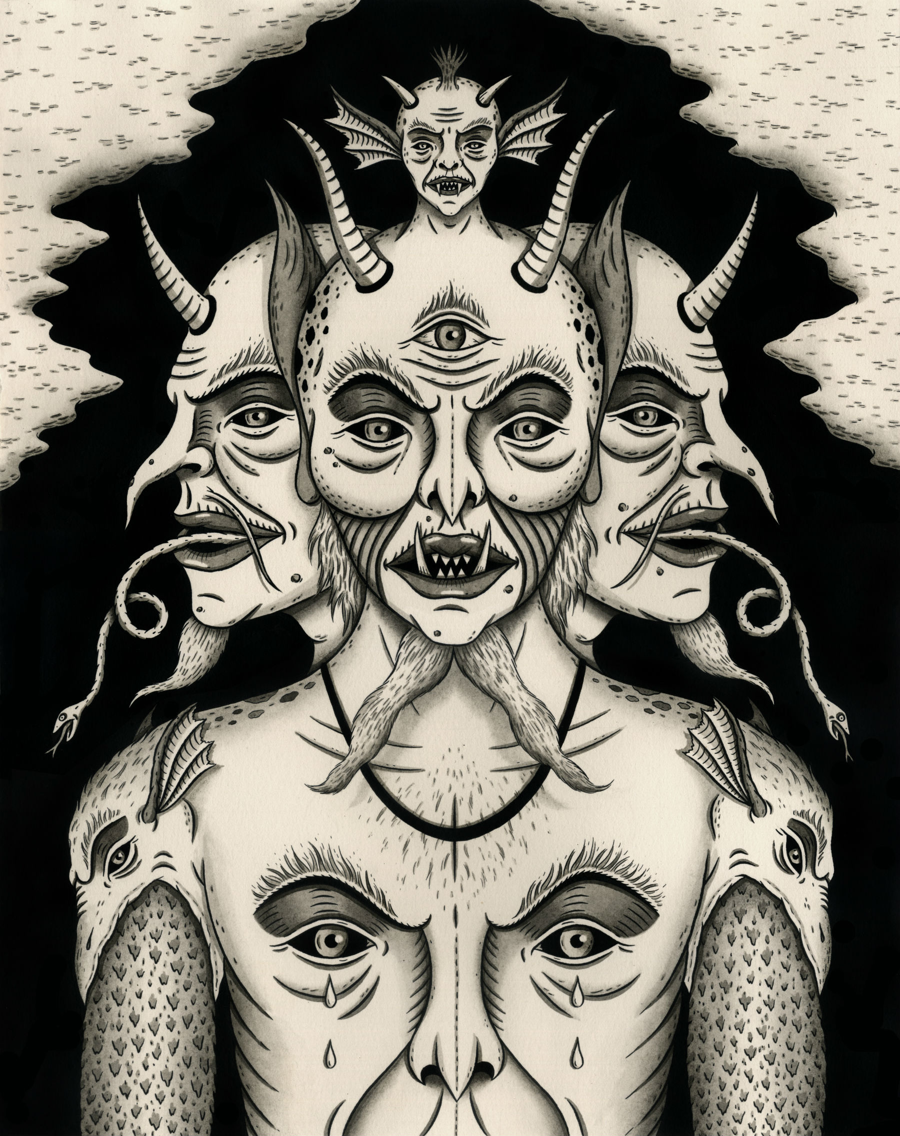 jon mcnair illustration weeping devil