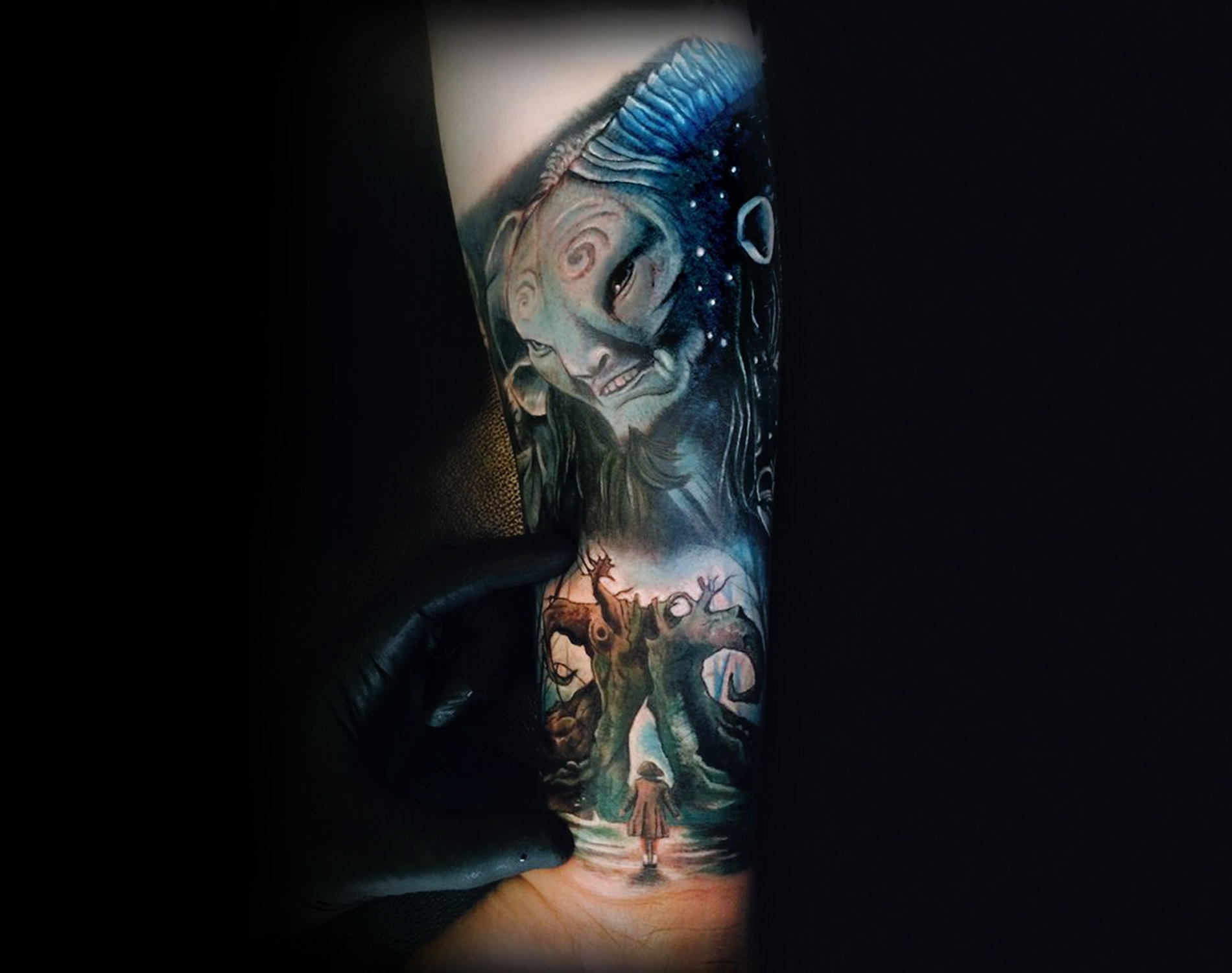 pan's labyrinth movie scene tattoo by sam barber