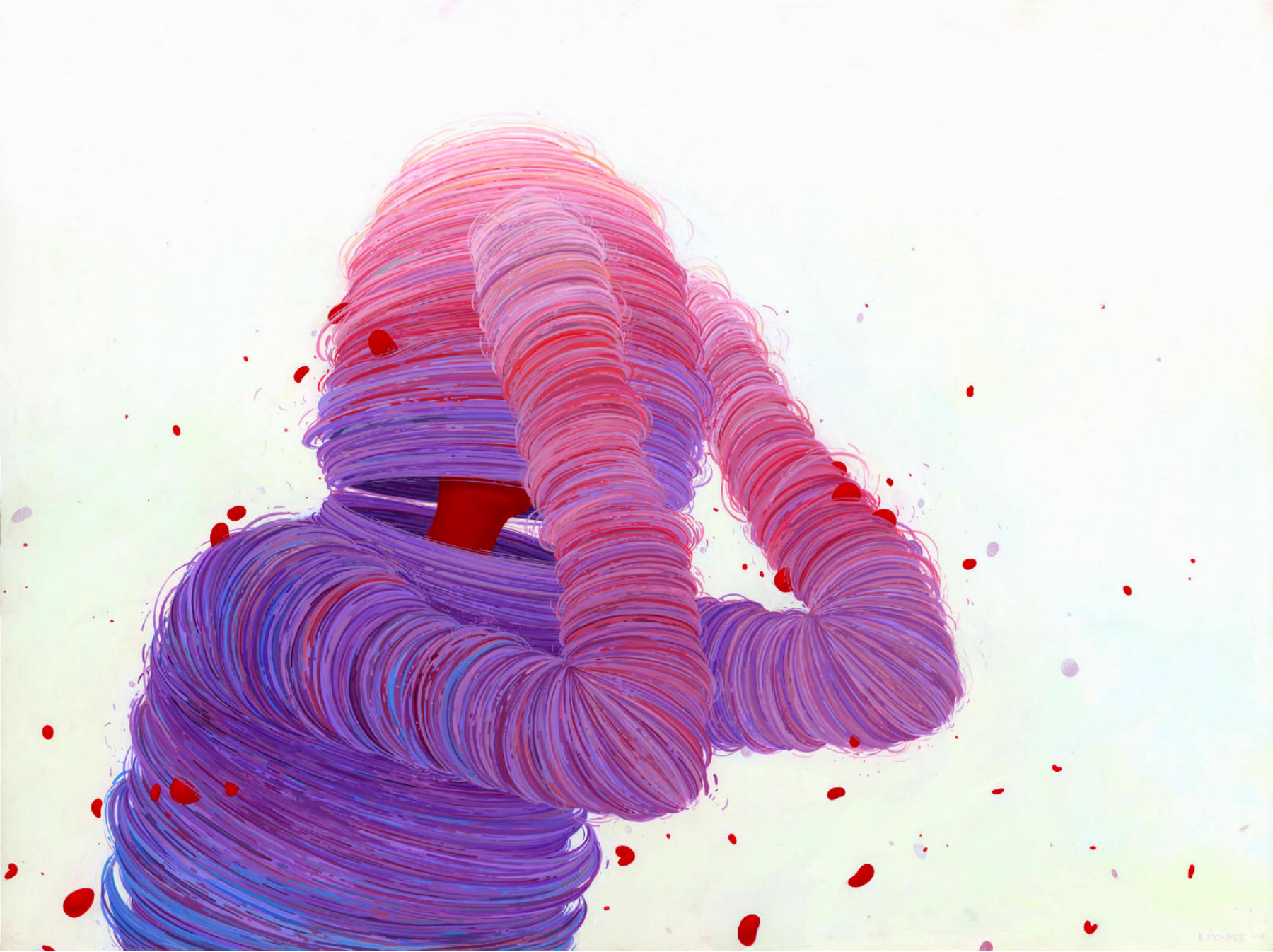 brendan monroe illustration blob colour surreal pink 