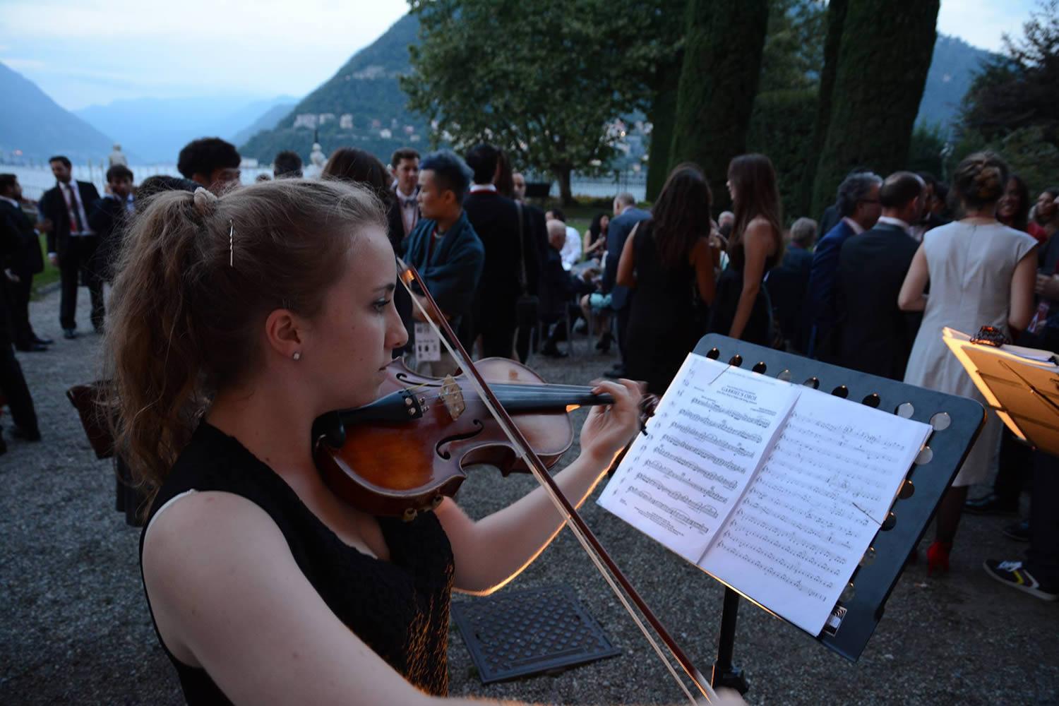 live music at the A'design gala in lake como, italy