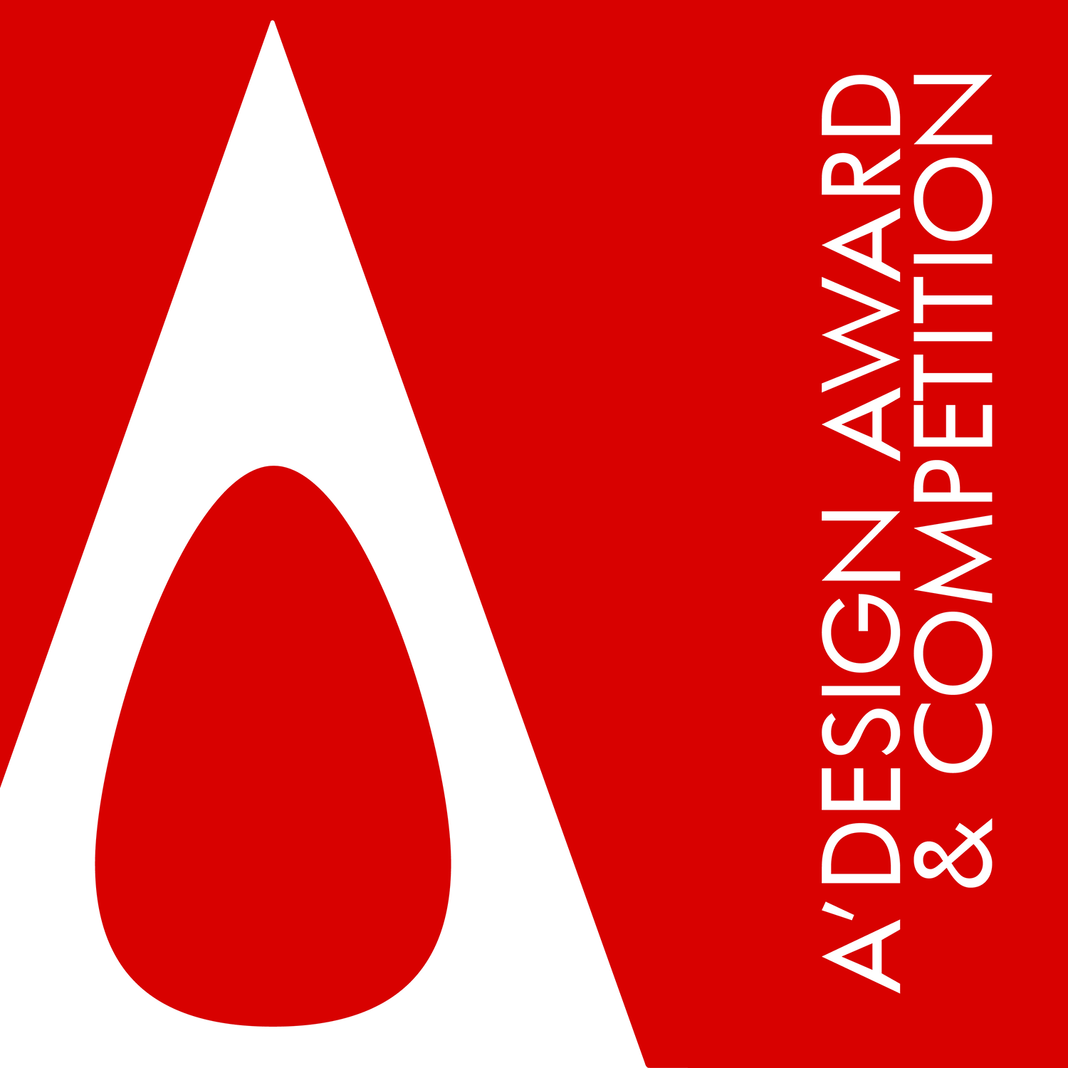 a'design award and competition logo in red and white