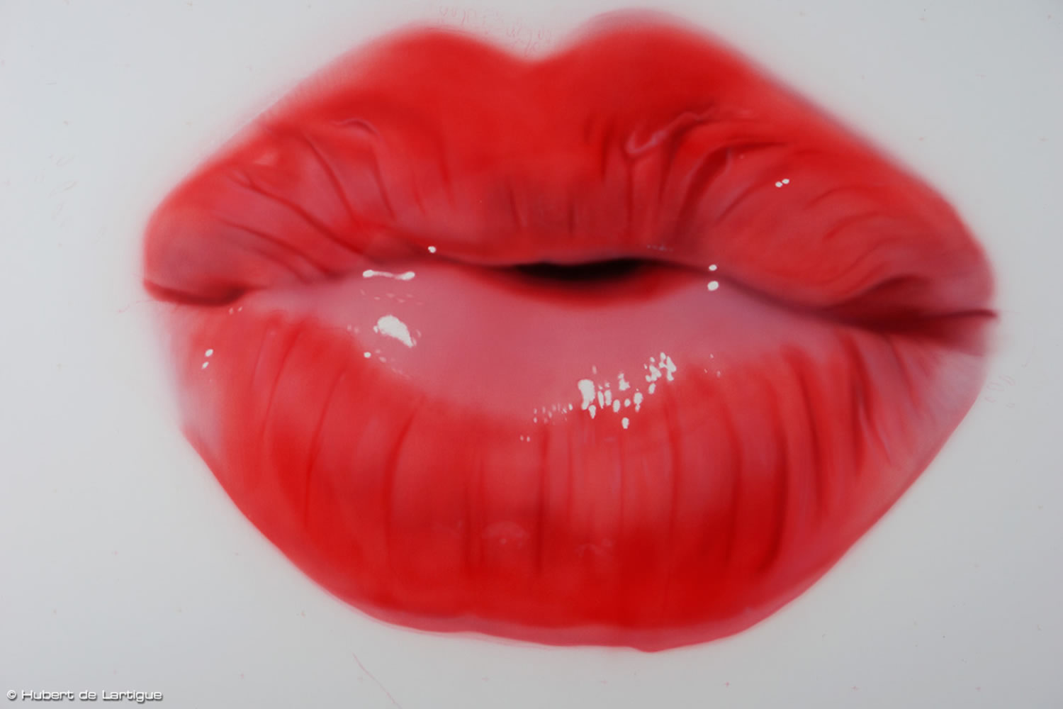big juicy lips (red lipstick) by Hubert de Lartigue
