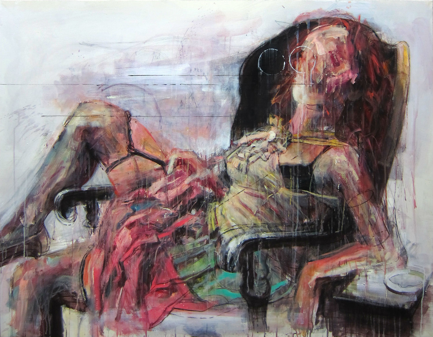Kim Byungkwan painting colour abstract grey woman