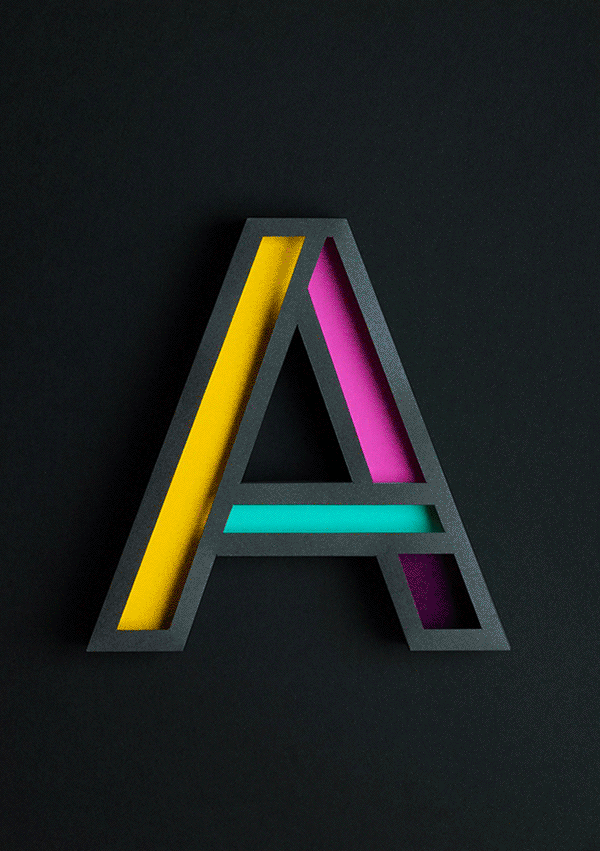 letter a animated gif
