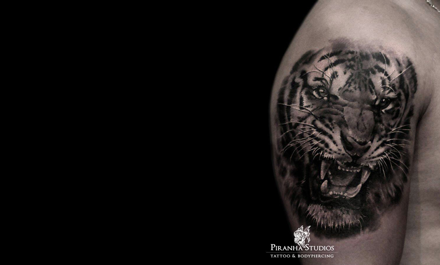 tiger tattoo by Piranha Tattoo Studios