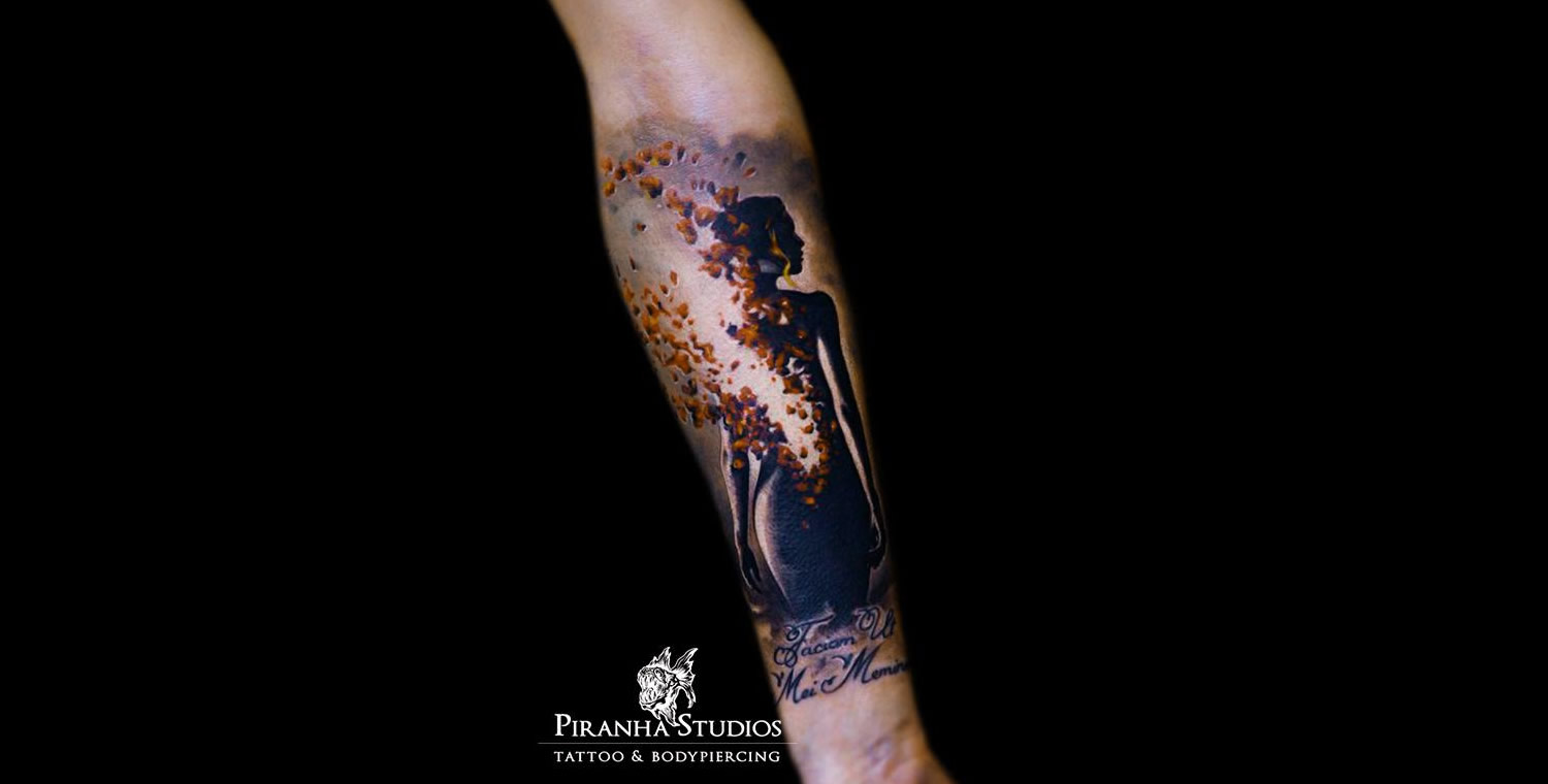 woman tattoo by sergey gas, Piranha Tattoo Studios