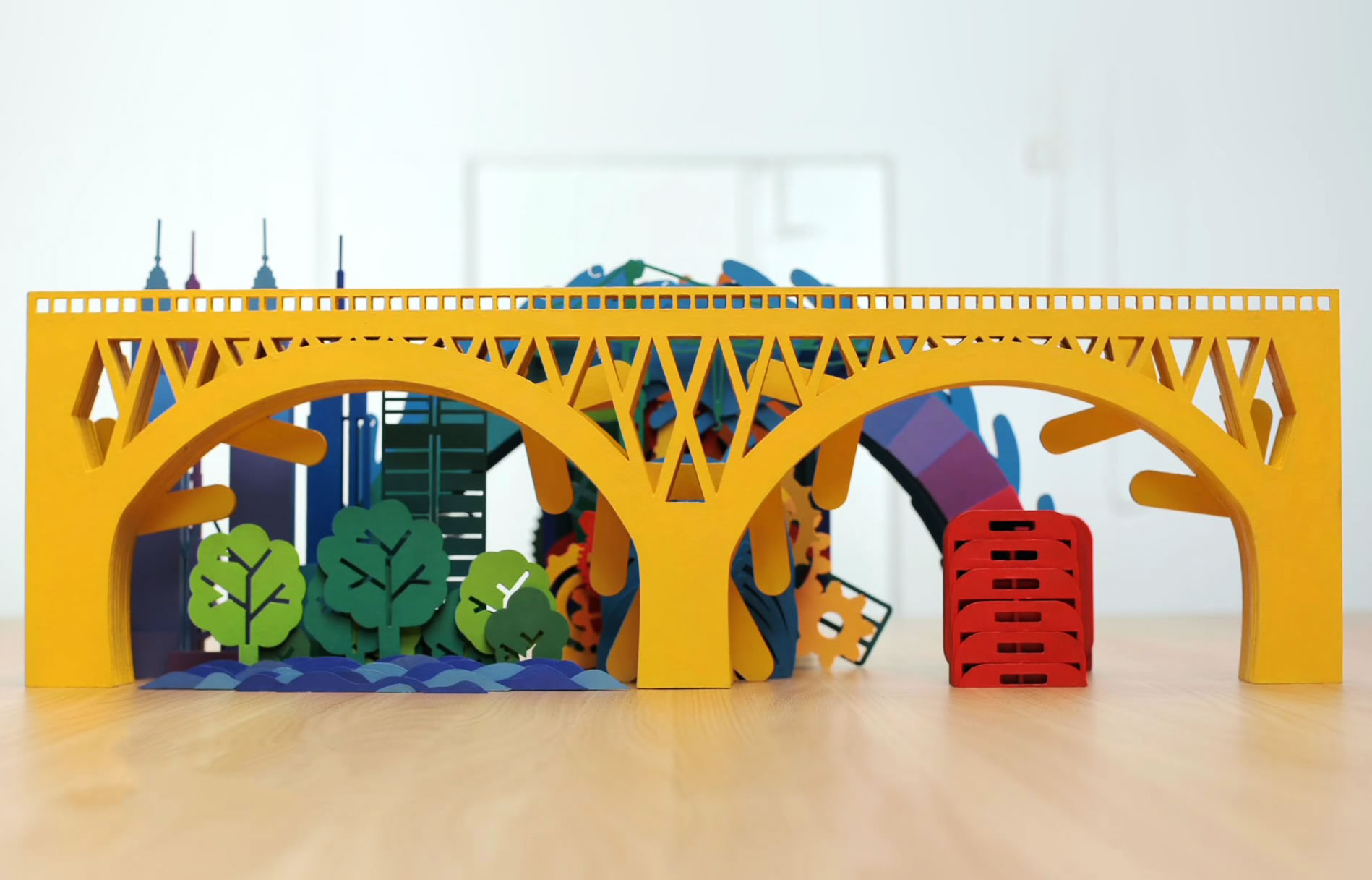 yellow bridge, stop-motion video for Curtin University Degree