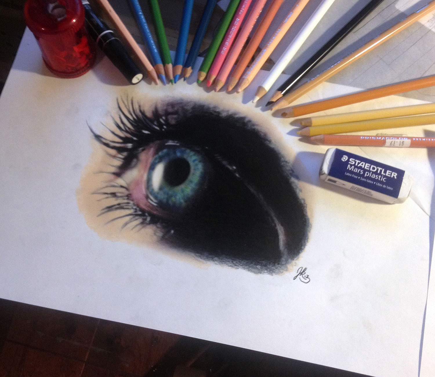 blue eye, 3d drawing by joshua krecioch