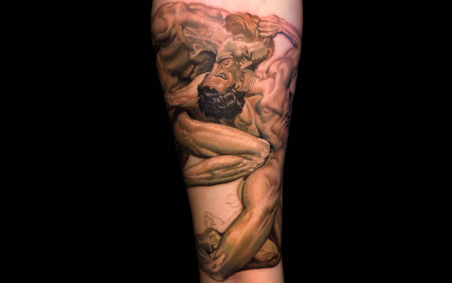 Dante and Virgil in Hell tattoo