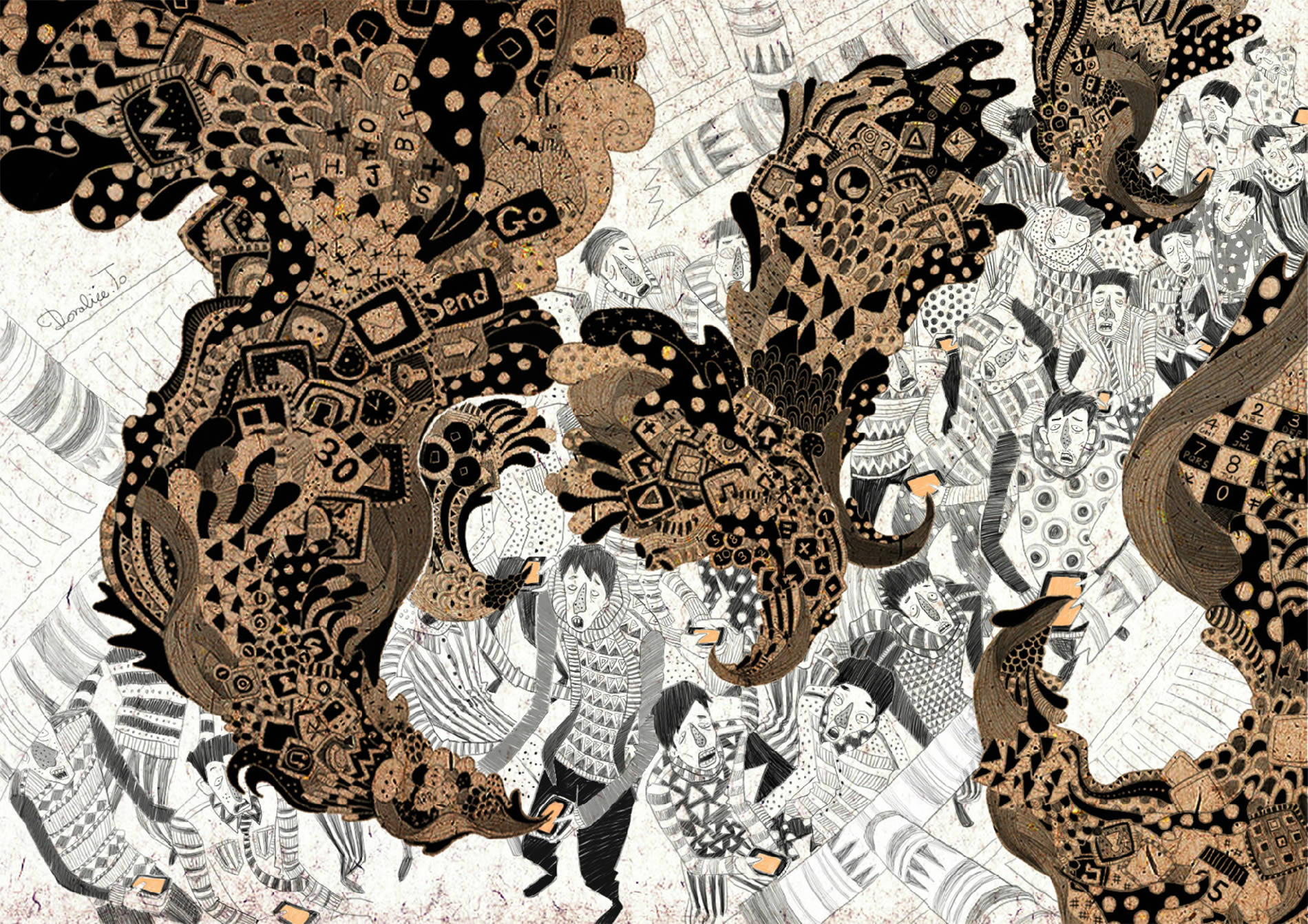 elaborate patterns; an illustration by yukai du