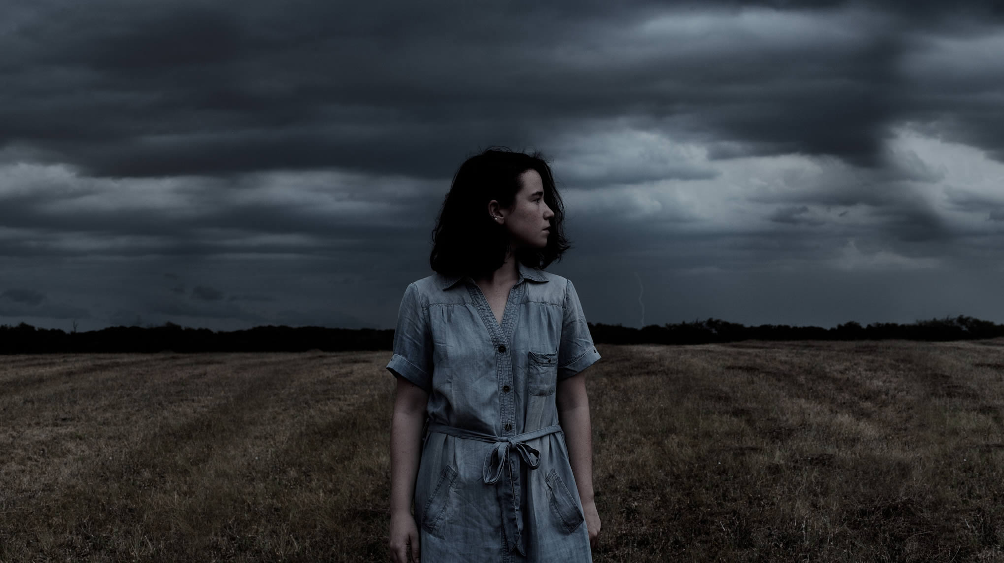 woman and storm, "Untitled" by Lauren Withrow.