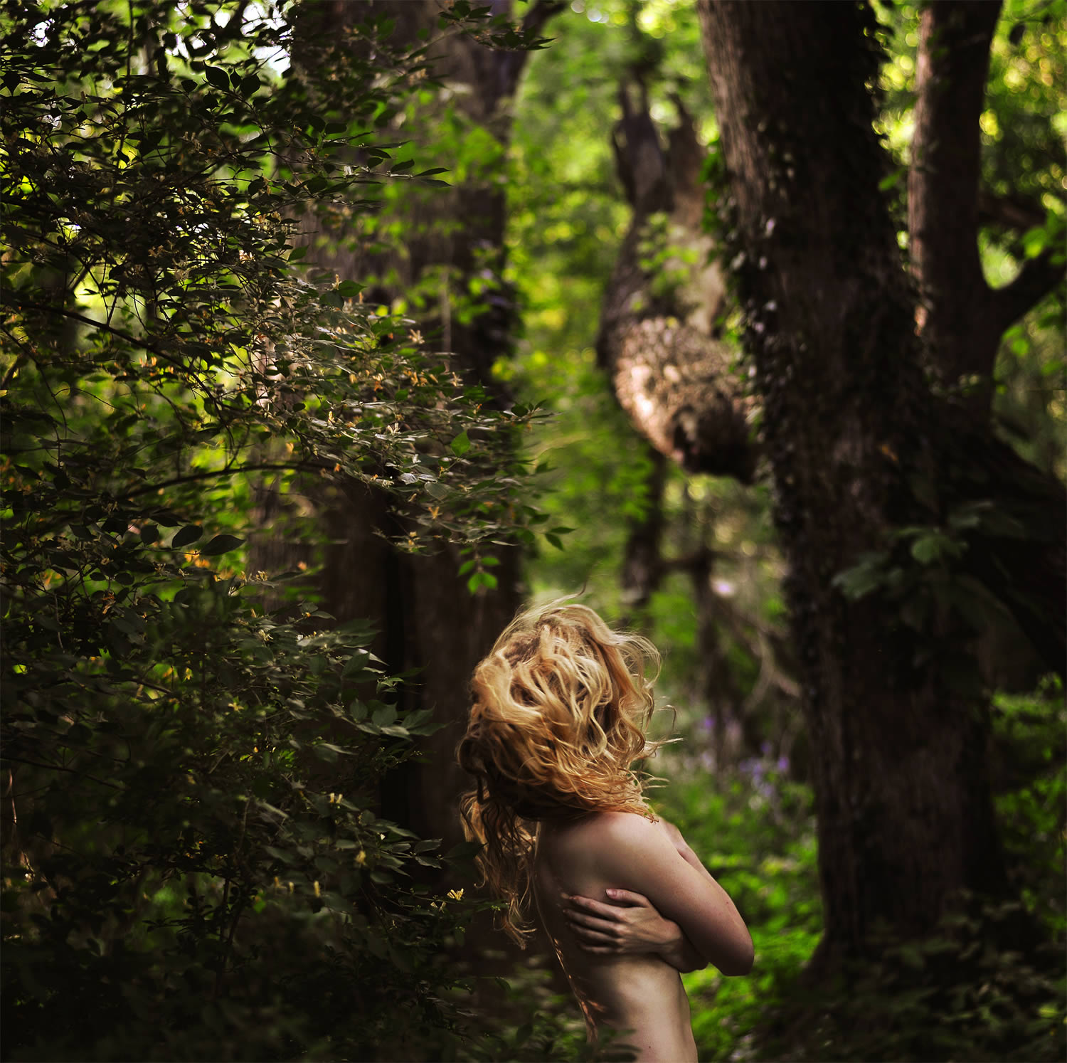 blonde girl in forest, Rachel Baran