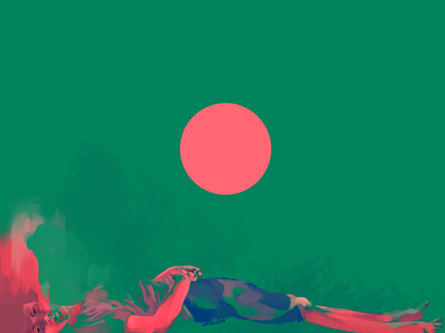Carolina Rodriguez Fuenmayor illustration surreal colour dreamy green sun