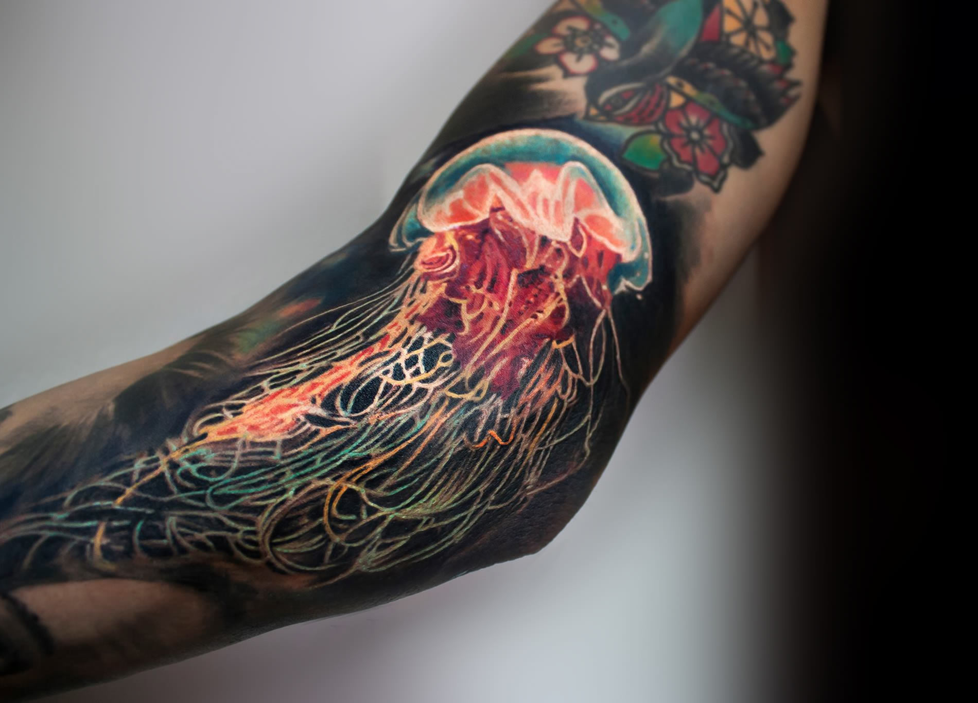jellyfish tattoo by paolo murta