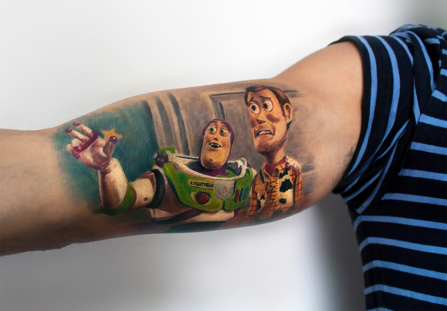 toy story characters tattoo by paolo murtas