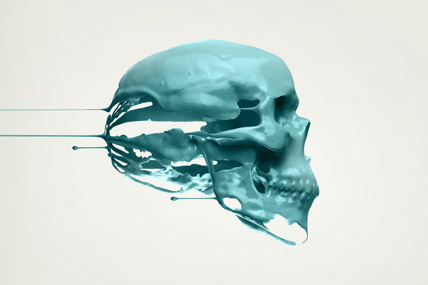 Digital-Dripping Skulls by Paul Hollingworth.