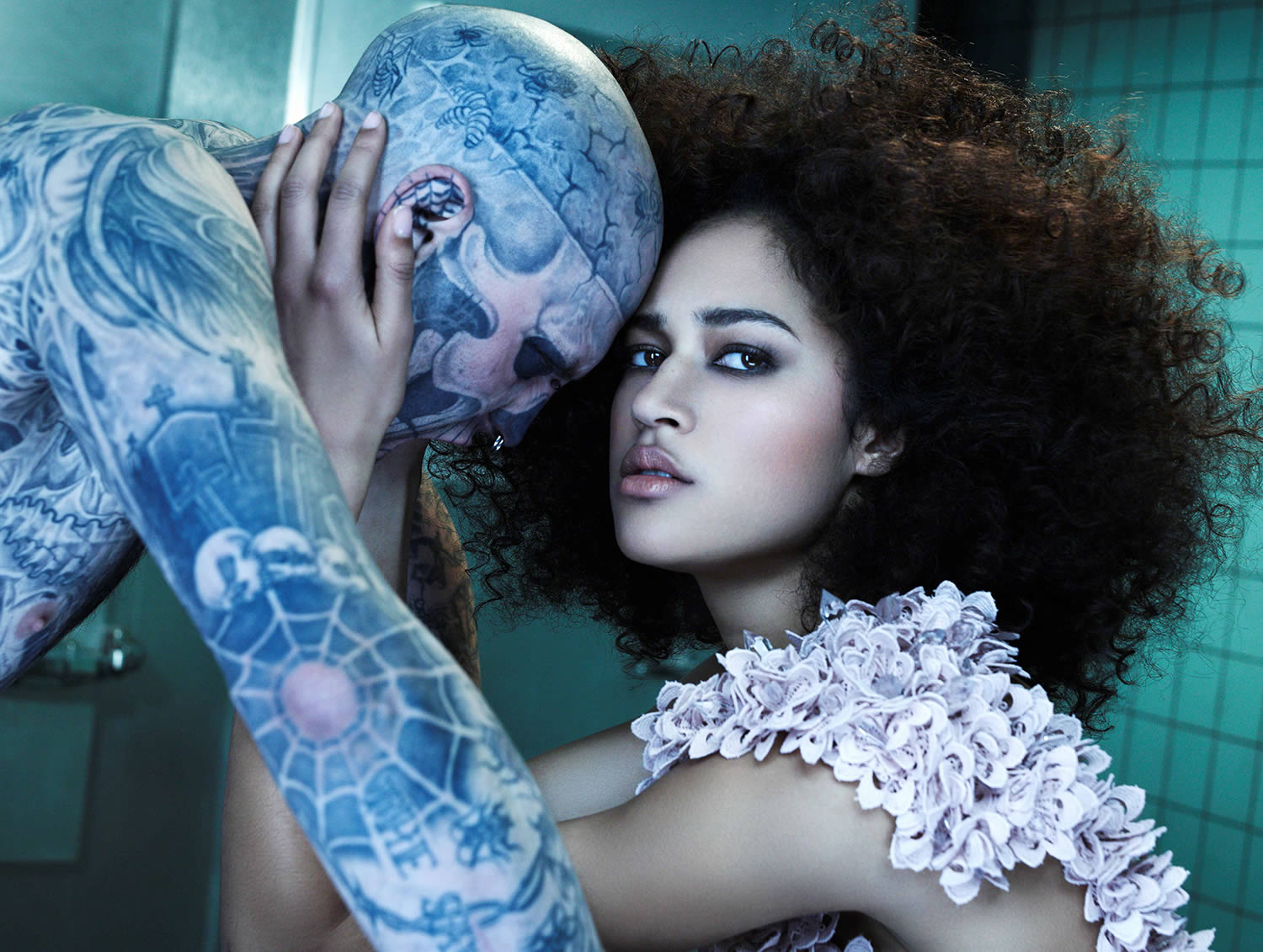 top model germany with rick genest and model