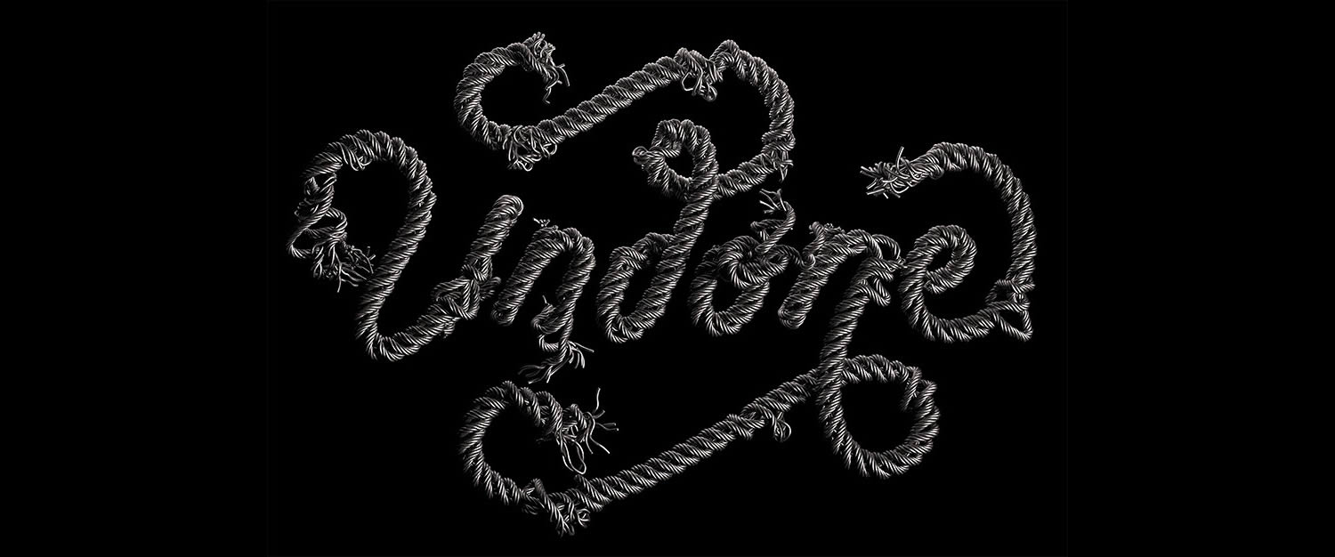 metal wire typography
