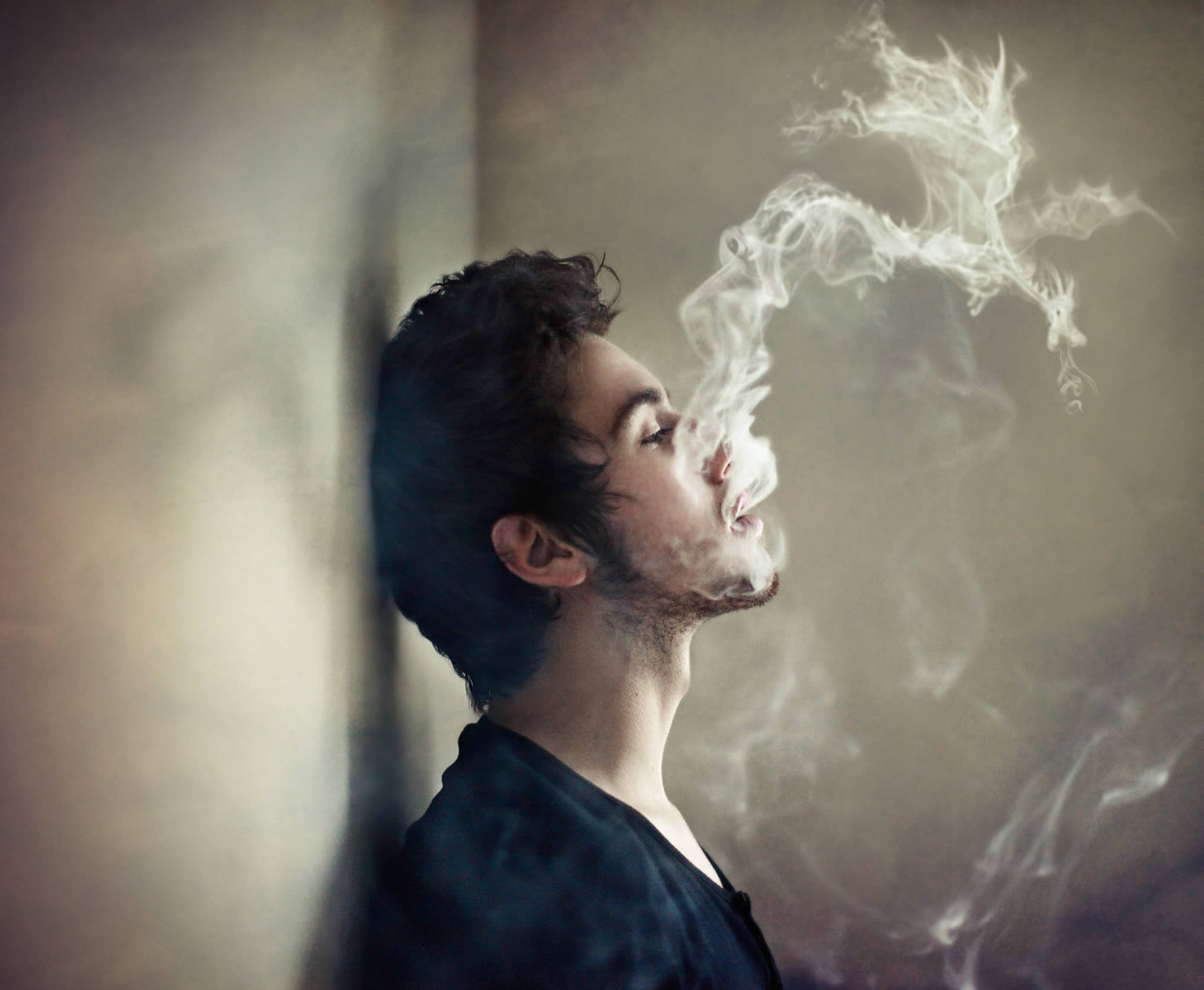 guy smoking, photo by jared tyler