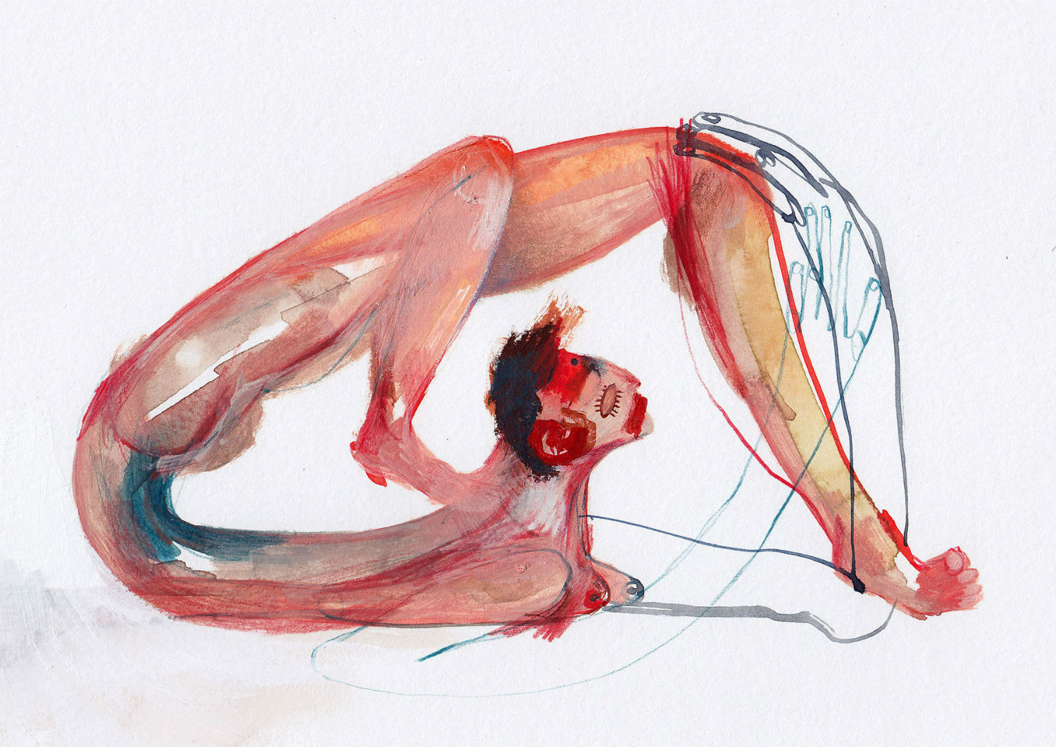 Marina González Eme nude painting body shape abstract 